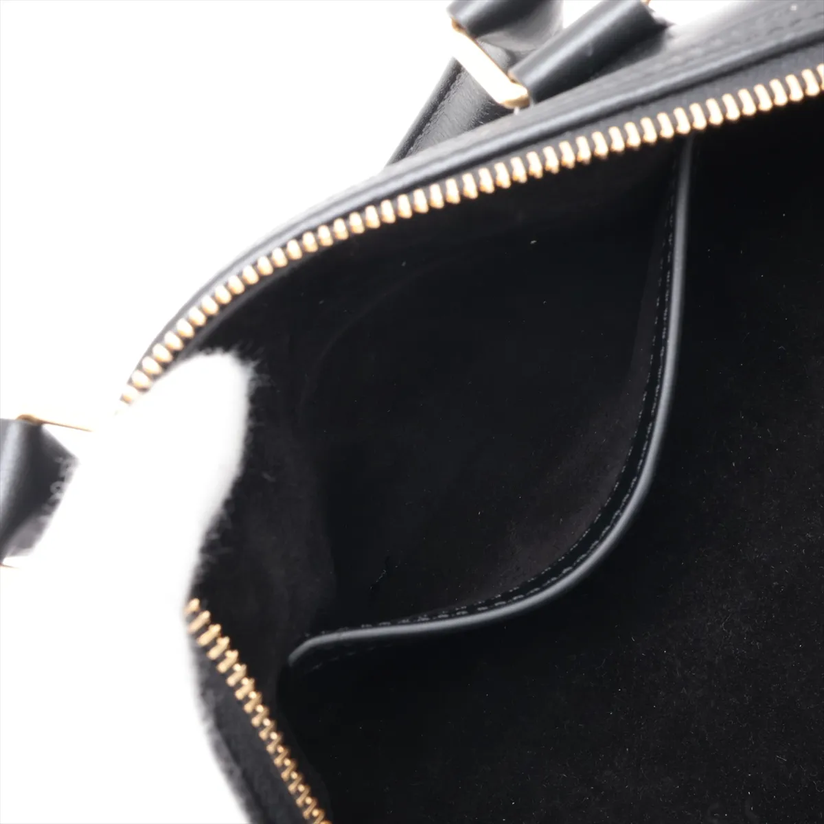 Cuir Triomphe Small Boston Leather 2-Way Handbag, Black — view 9