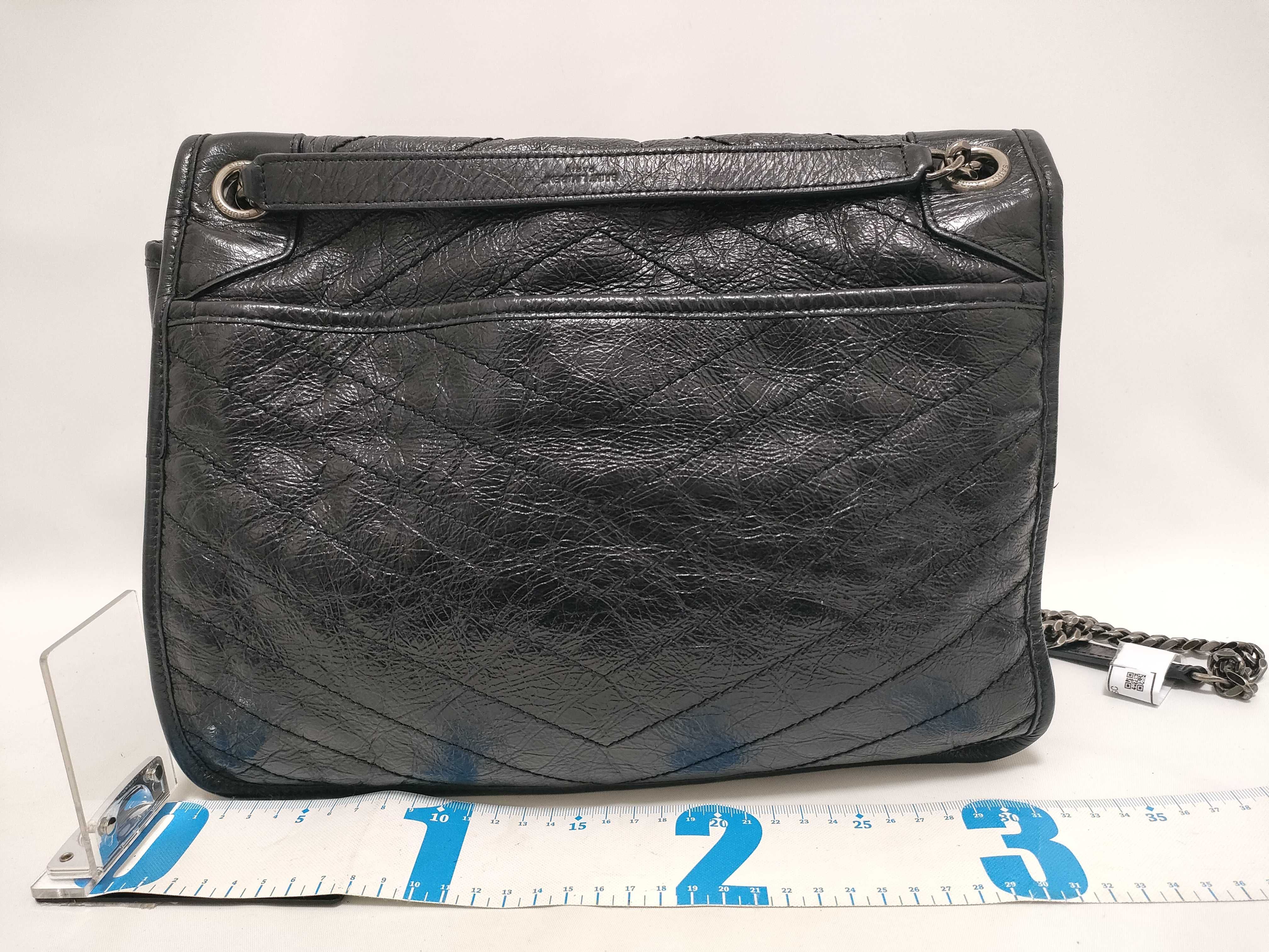 ID- Paris Niki Cowskin Chain Shoulder Bag Black — view 2