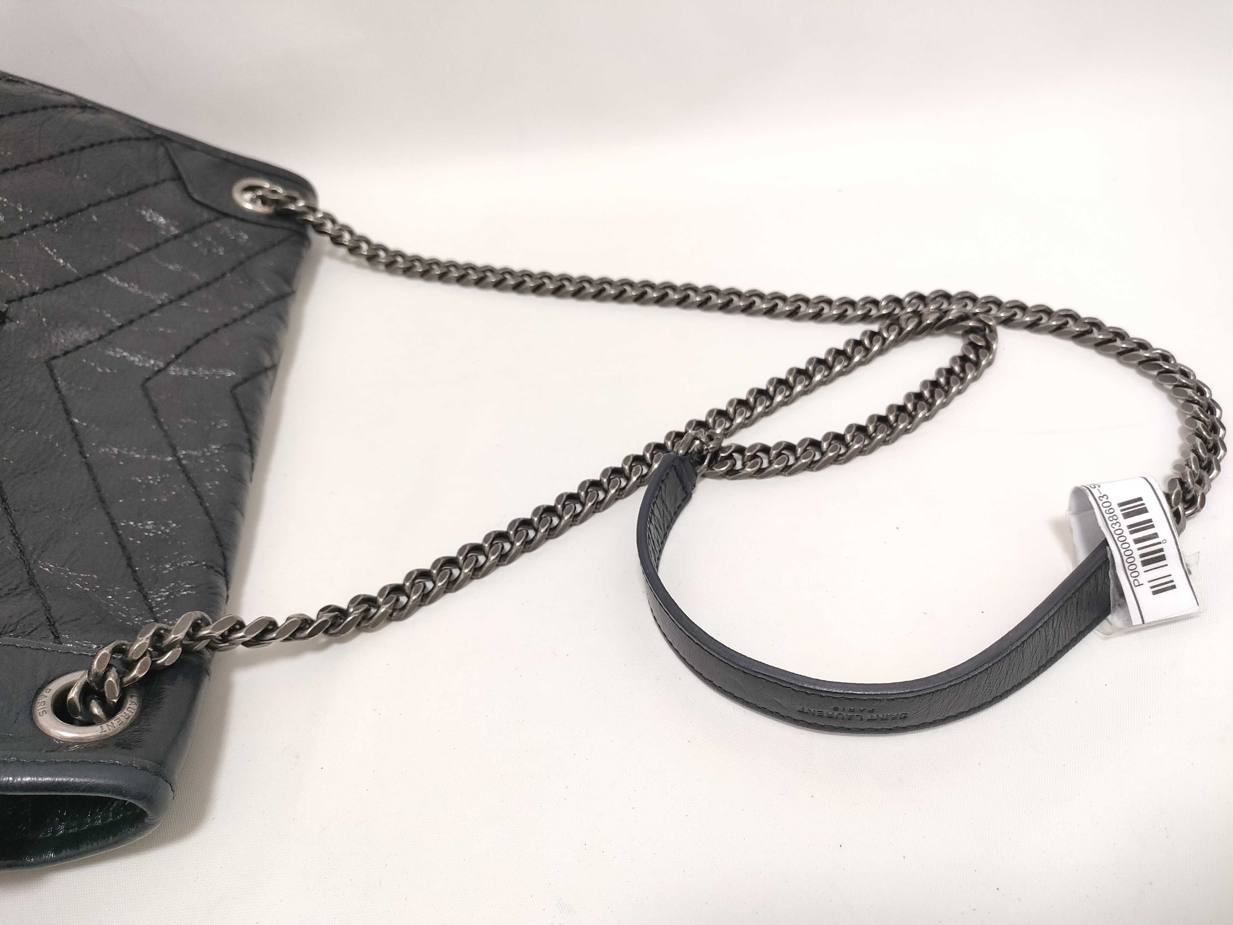 ID- Paris Niki Cowskin Chain Shoulder Bag Black — view 3