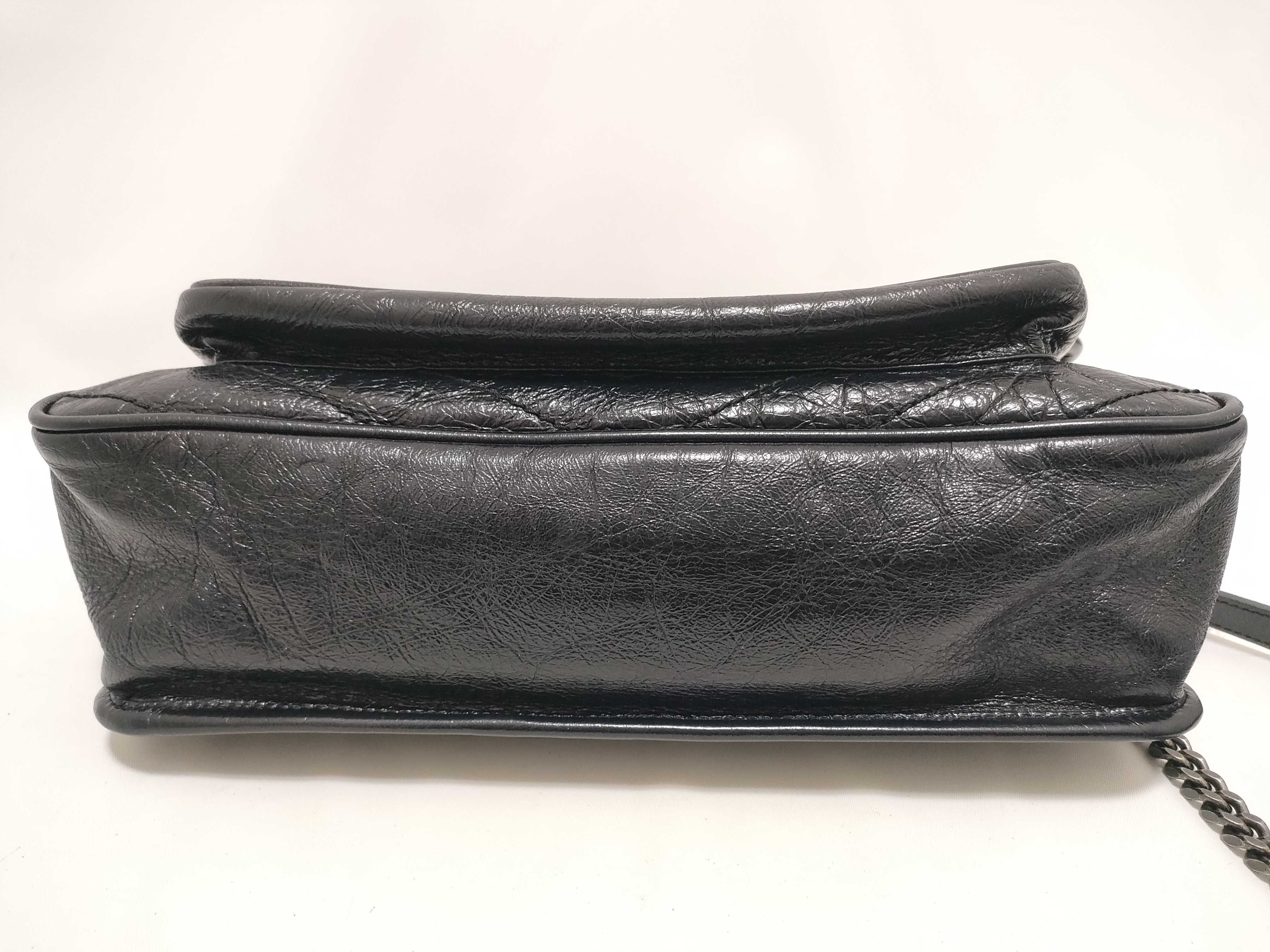 ID- Paris Niki Cowskin Chain Shoulder Bag Black — view 7