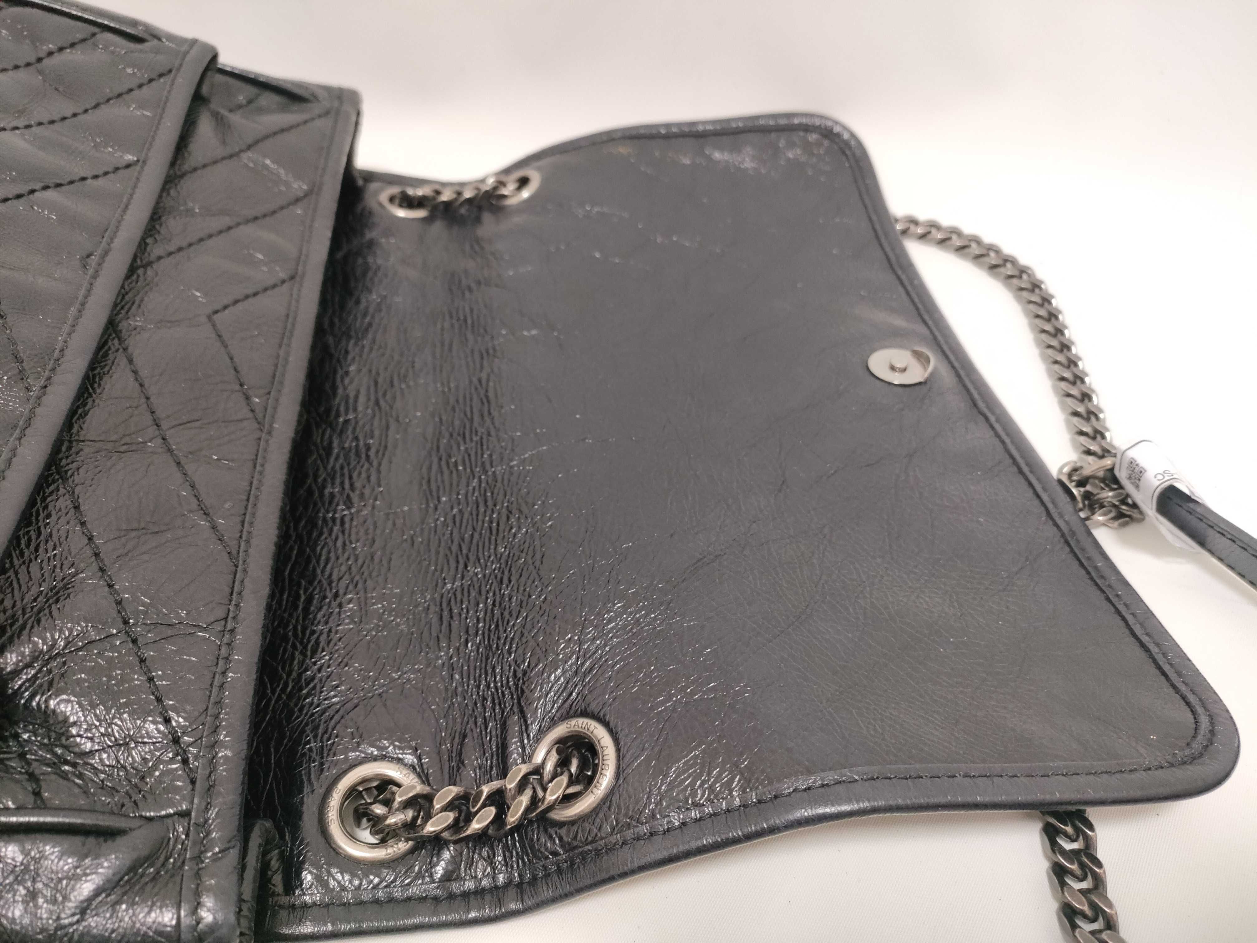 ID- Paris Niki Cowskin Chain Shoulder Bag Black — view 8