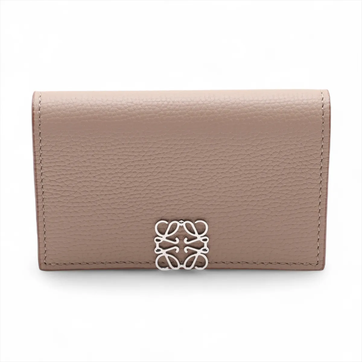 Anagram Leather Card Case Beige