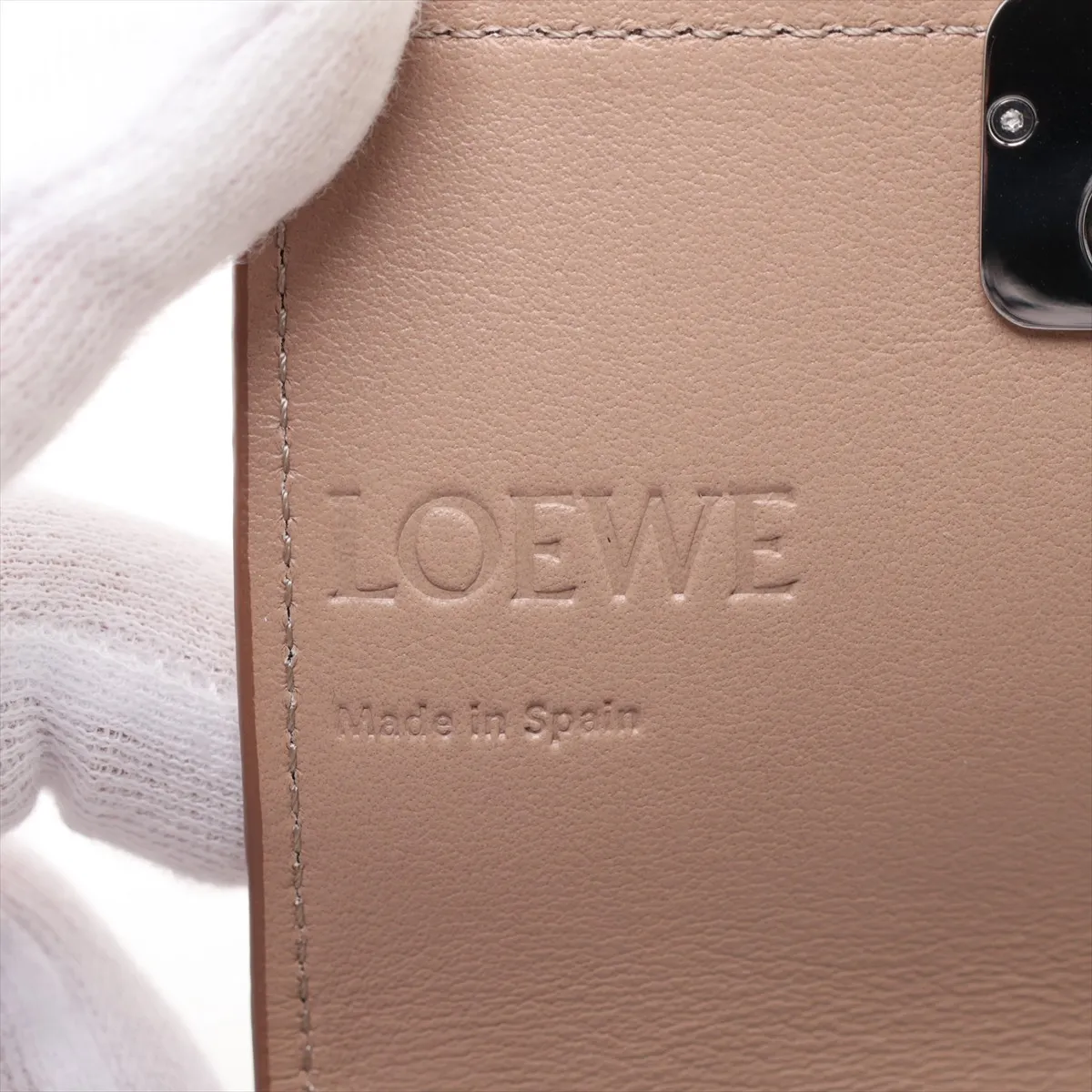 Anagram Leather Card Case Beige — view 6