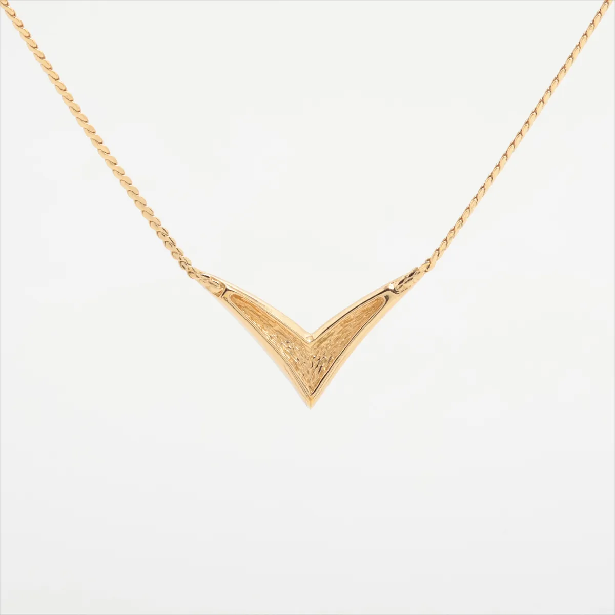 necklace, GP x rhinestone, gold, — view 2