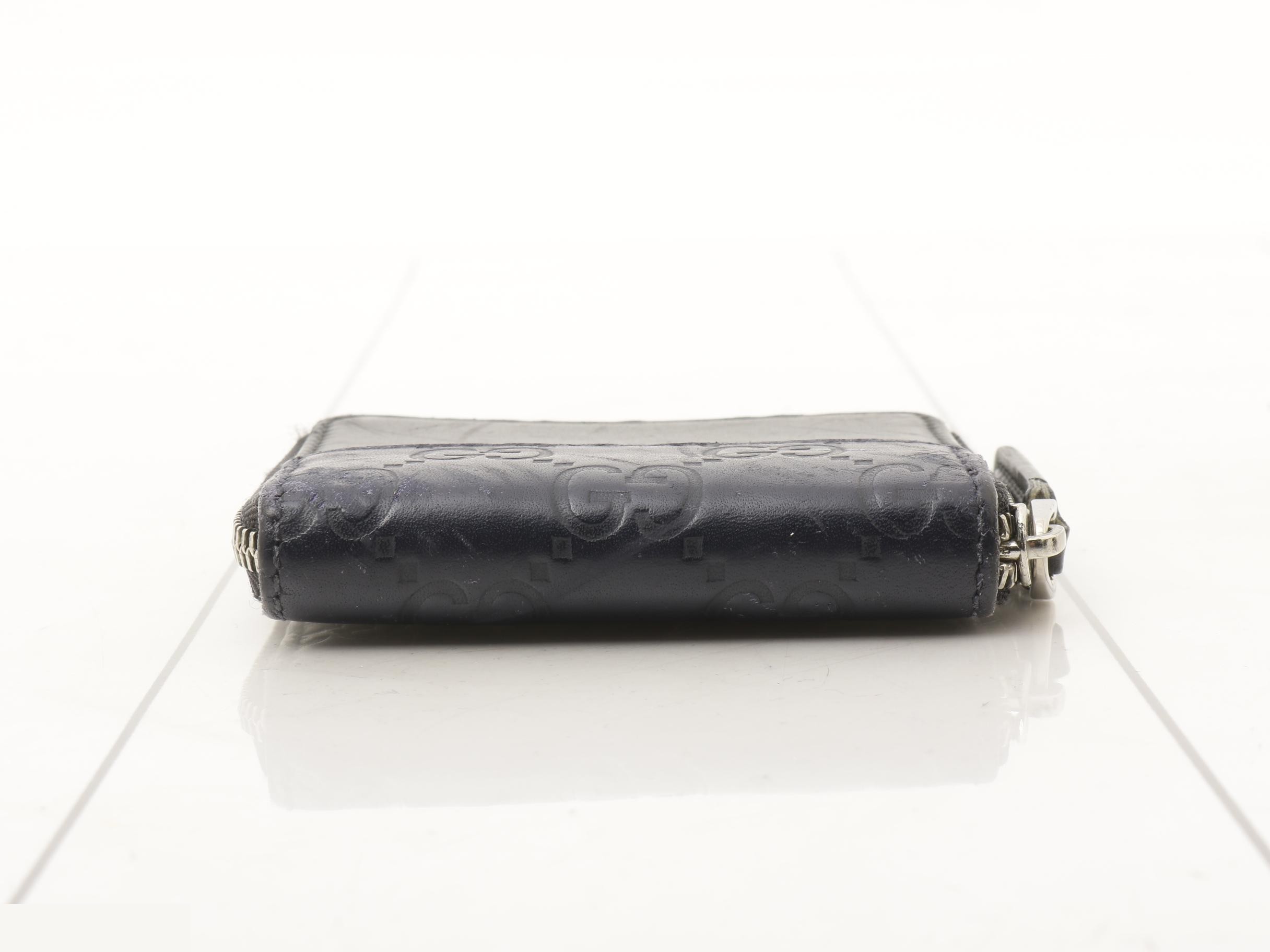 Guccissima (bag) coin case, navy — view 3