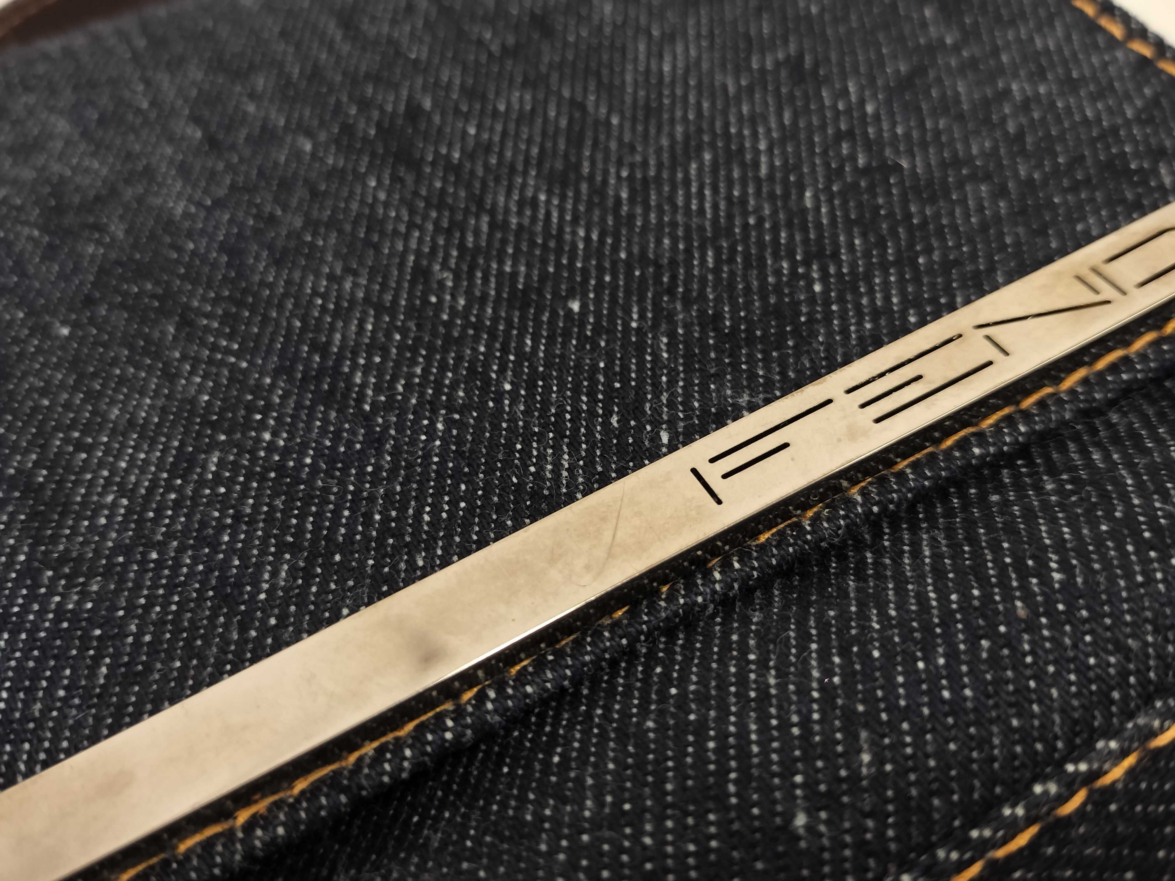 denim one-shoulder bag, navy. — view 14