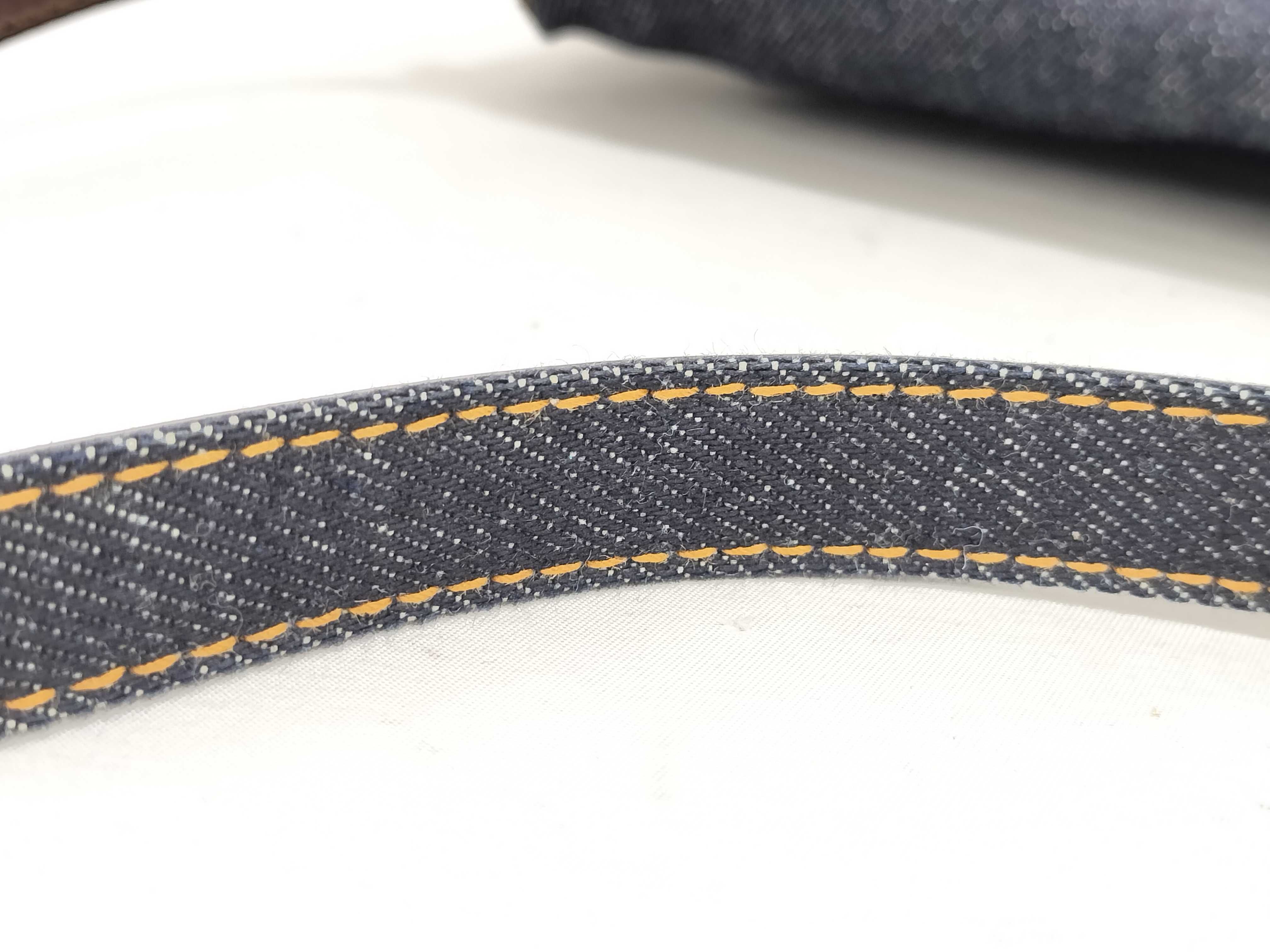 denim one-shoulder bag, navy. — view 4