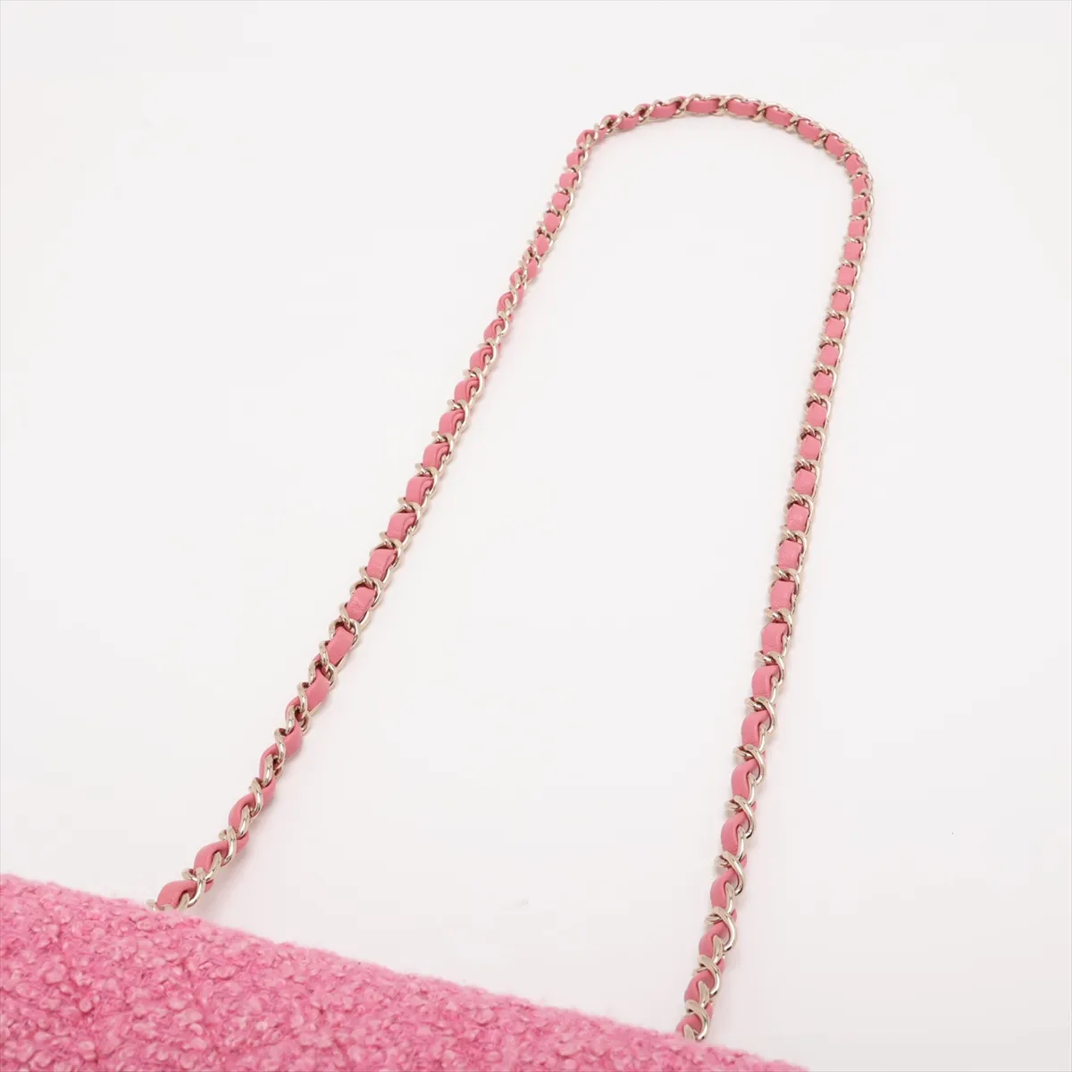 [Individually packaged] Chanel Mini Matelassé 20 Tweed Single Flap Single Chain Bag, Pink with Gold Hardware, UA956XX3, Random Plate, A69900 — view 5