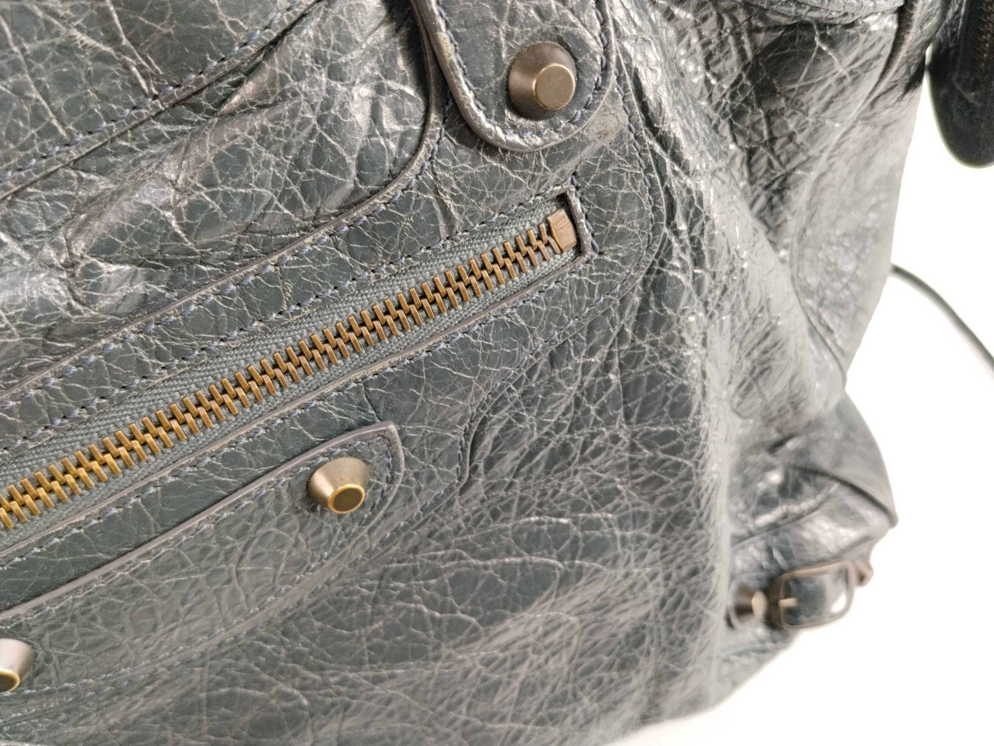 BAG VELO CITY DISTRESS LEATHER BAG WITH STRAP (W/O MIRROR) 235216 Tote Bag — view 12