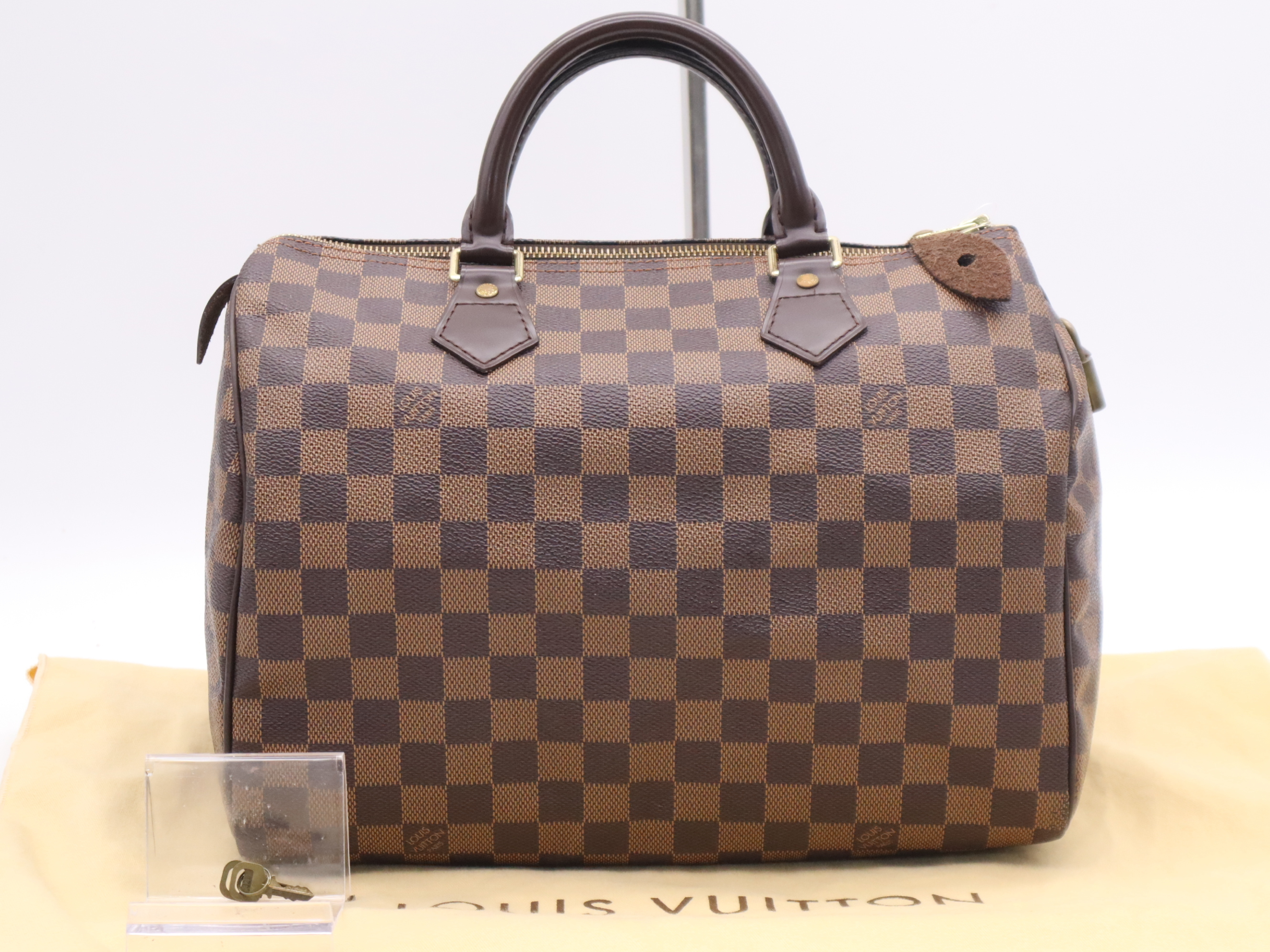 N41531 Damier Speedy 30 (Old Model) Handbag with Padlock, 2 Keys, and Dust Bag