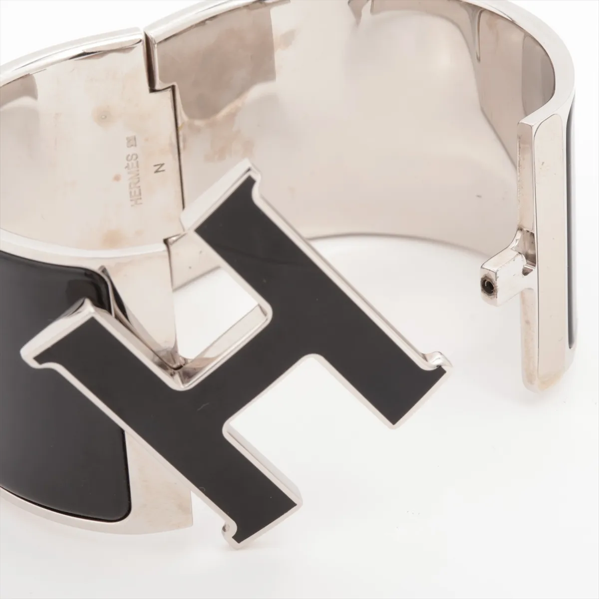 Click Crack TGM Bangle GP Silver x Black Damage Scratch Thread Discoloration — view 5