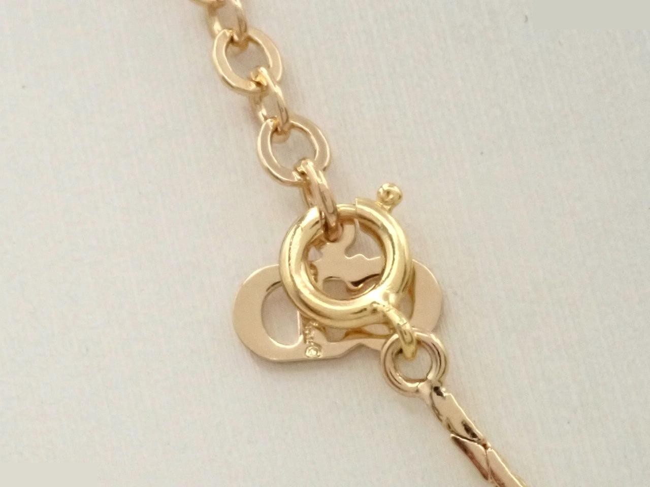 necklace, pearls and rhinestones, chain approximately 44cm. — view 2