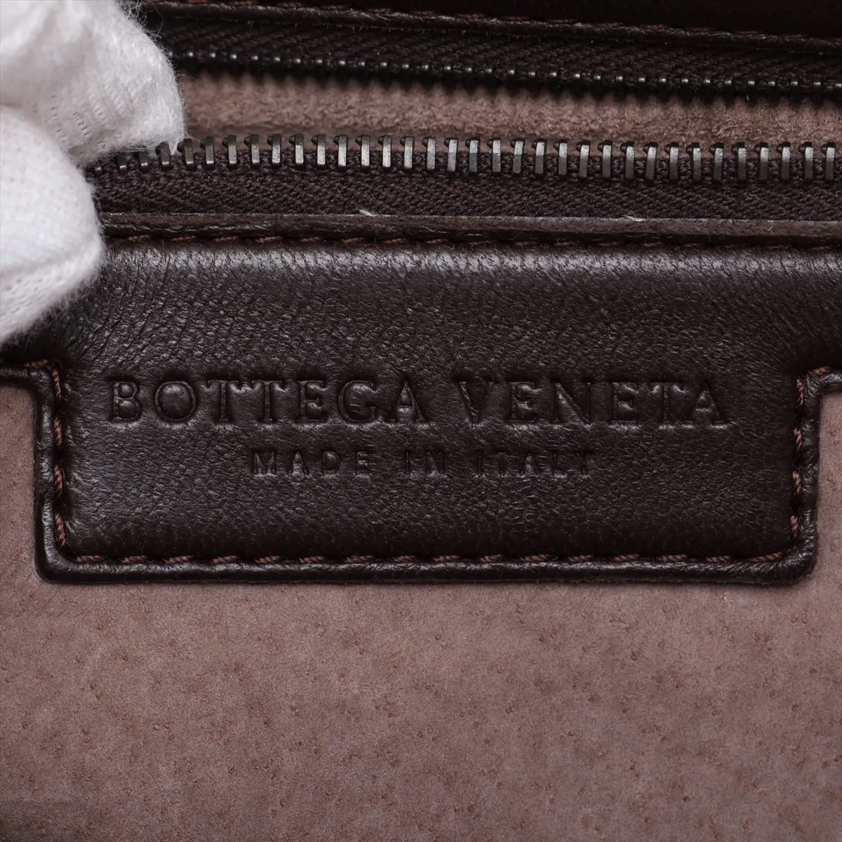 Intrecciato Leather Shoulder Bag, Black — view 9