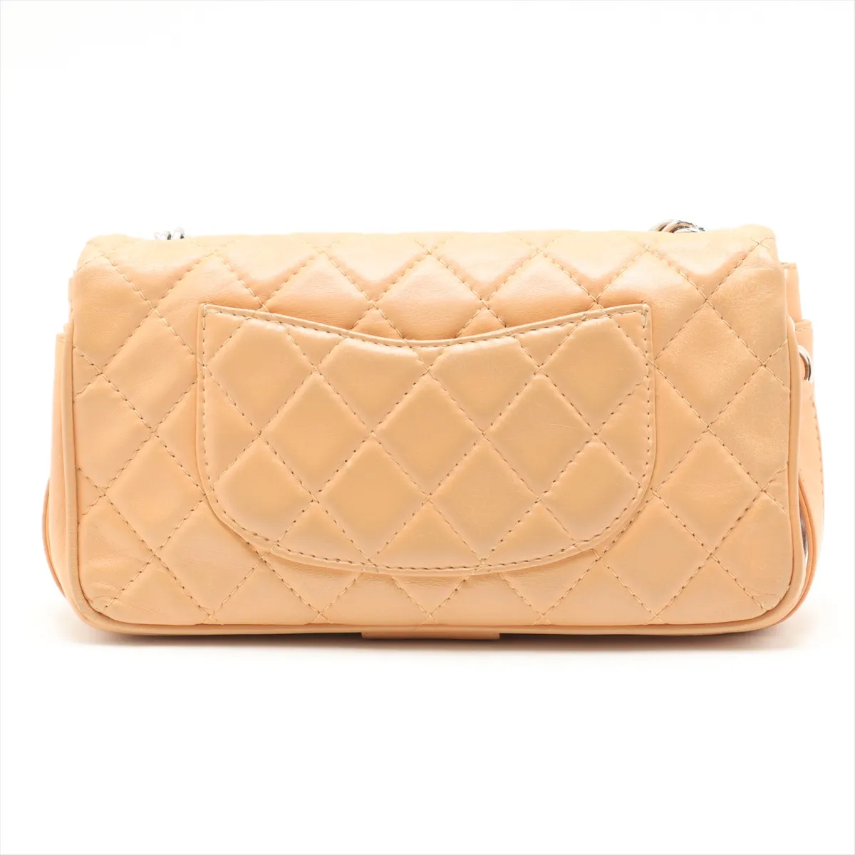 Matelasse Lambskin Chain Shoulder Bag Orange Beige Silver Hardware 11833085 11th Series — view 2