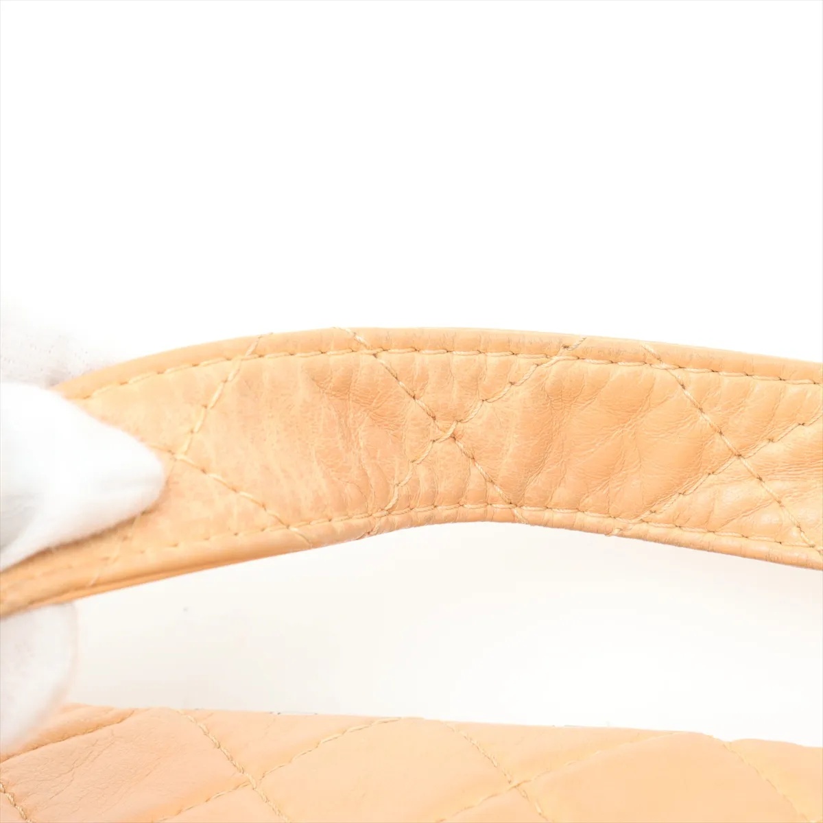Matelasse Lambskin Chain Shoulder Bag Orange Beige Silver Hardware 11833085 11th Series — view 11