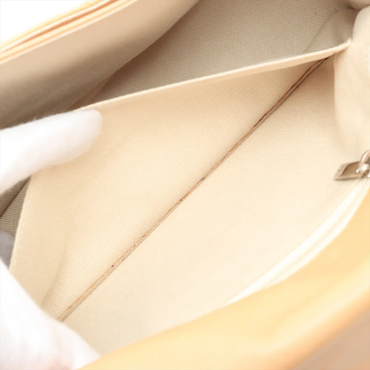 Matelasse Lambskin Chain Shoulder Bag Orange Beige Silver Hardware 11833085 11th Series — view 8