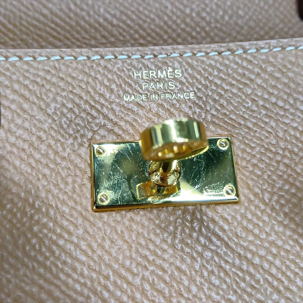 [Individually packaged] Hermes Kelly Wallet To Go, Veau Epsom leather, Gold, Gold hardware, Year: 2020 — view 13