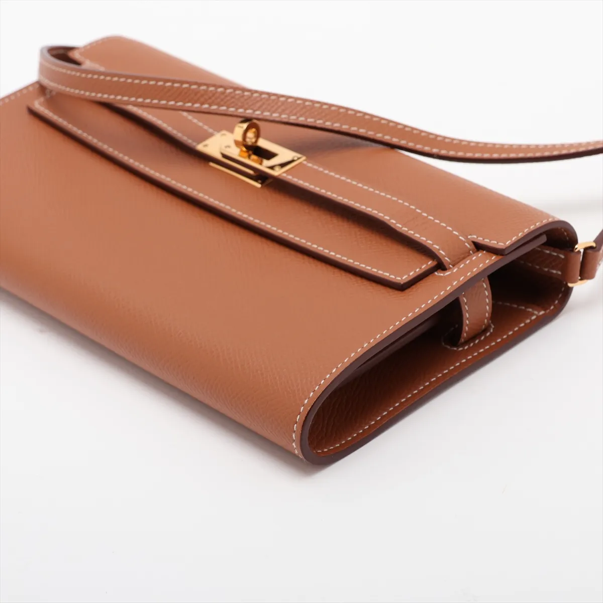 [Individually packaged] Hermes Kelly Wallet To Go, Veau Epsom leather, Gold, Gold hardware, Year: 2020 — view 3