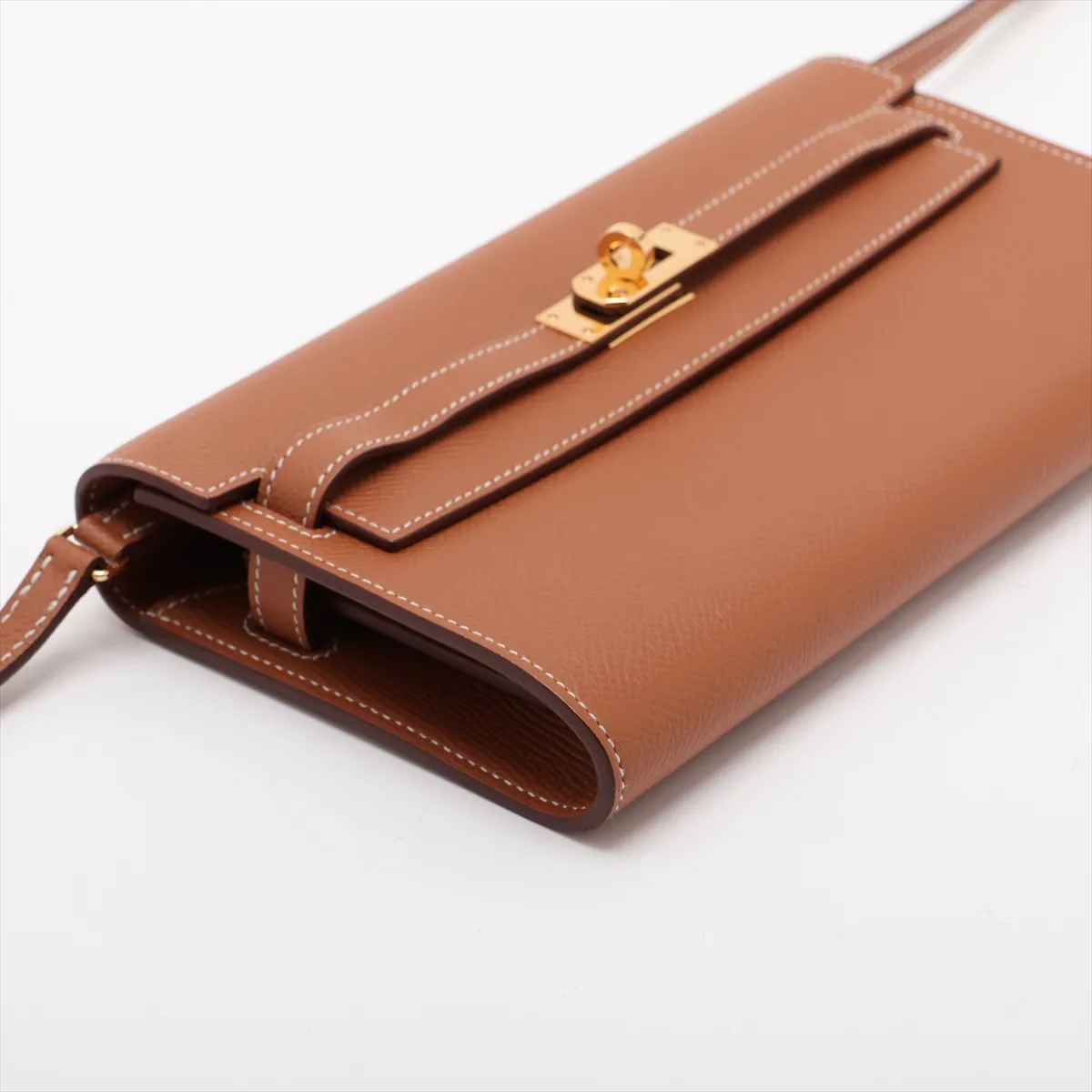 [Individually packaged] Hermes Kelly Wallet To Go, Veau Epsom leather, Gold, Gold hardware, Year: 2020 — view 4