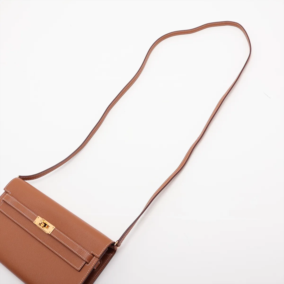 [Individually packaged] Hermes Kelly Wallet To Go, Veau Epsom leather, Gold, Gold hardware, Year: 2020 — view 5