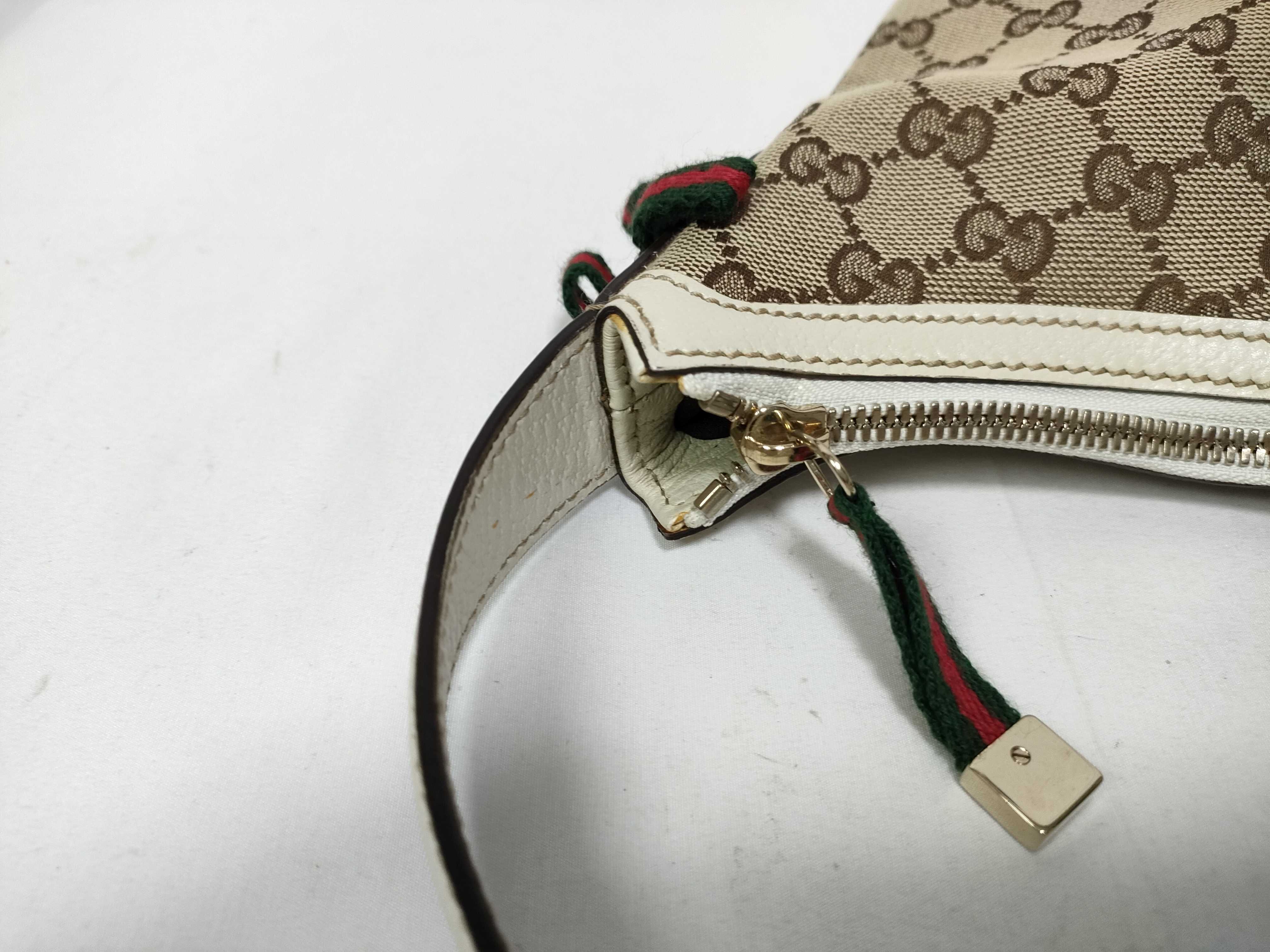 GG Canvas Ivory Sherry Line 162895 One-Shoulder Bag — view 9