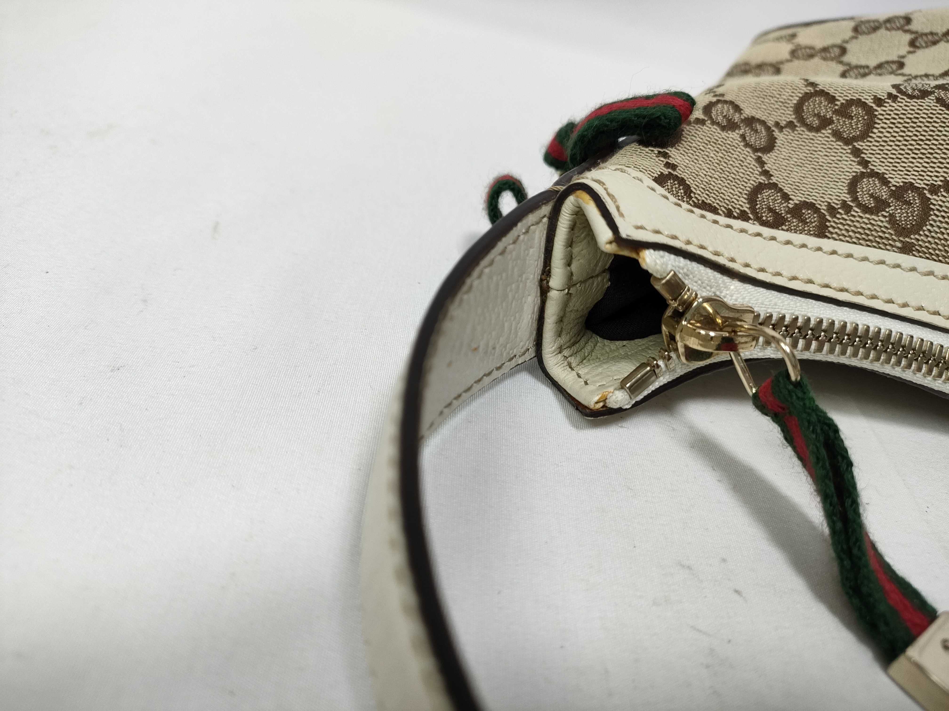 GG Canvas Ivory Sherry Line 162895 One-Shoulder Bag — view 10