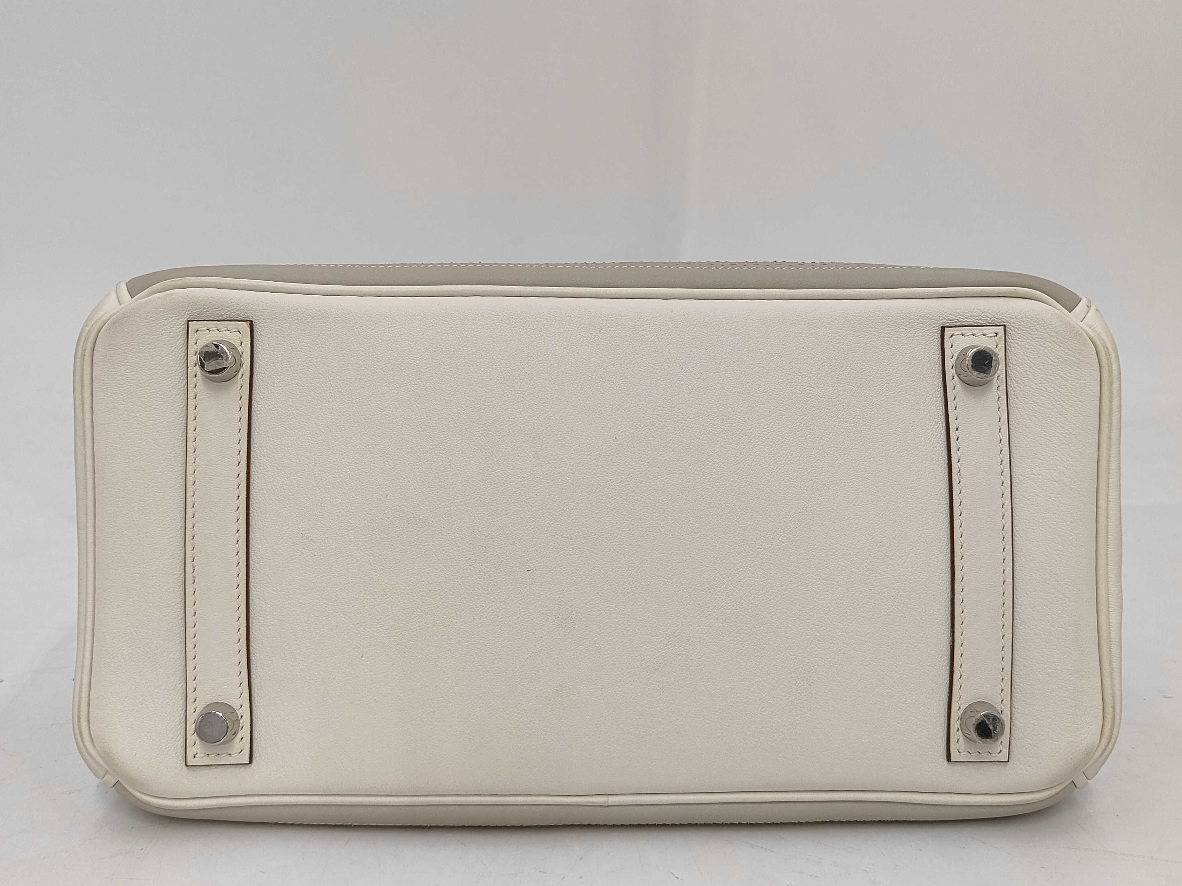 Birkin 30 Gillies Pearl Grey Silver Hardware P Stamp Handbag — view 4