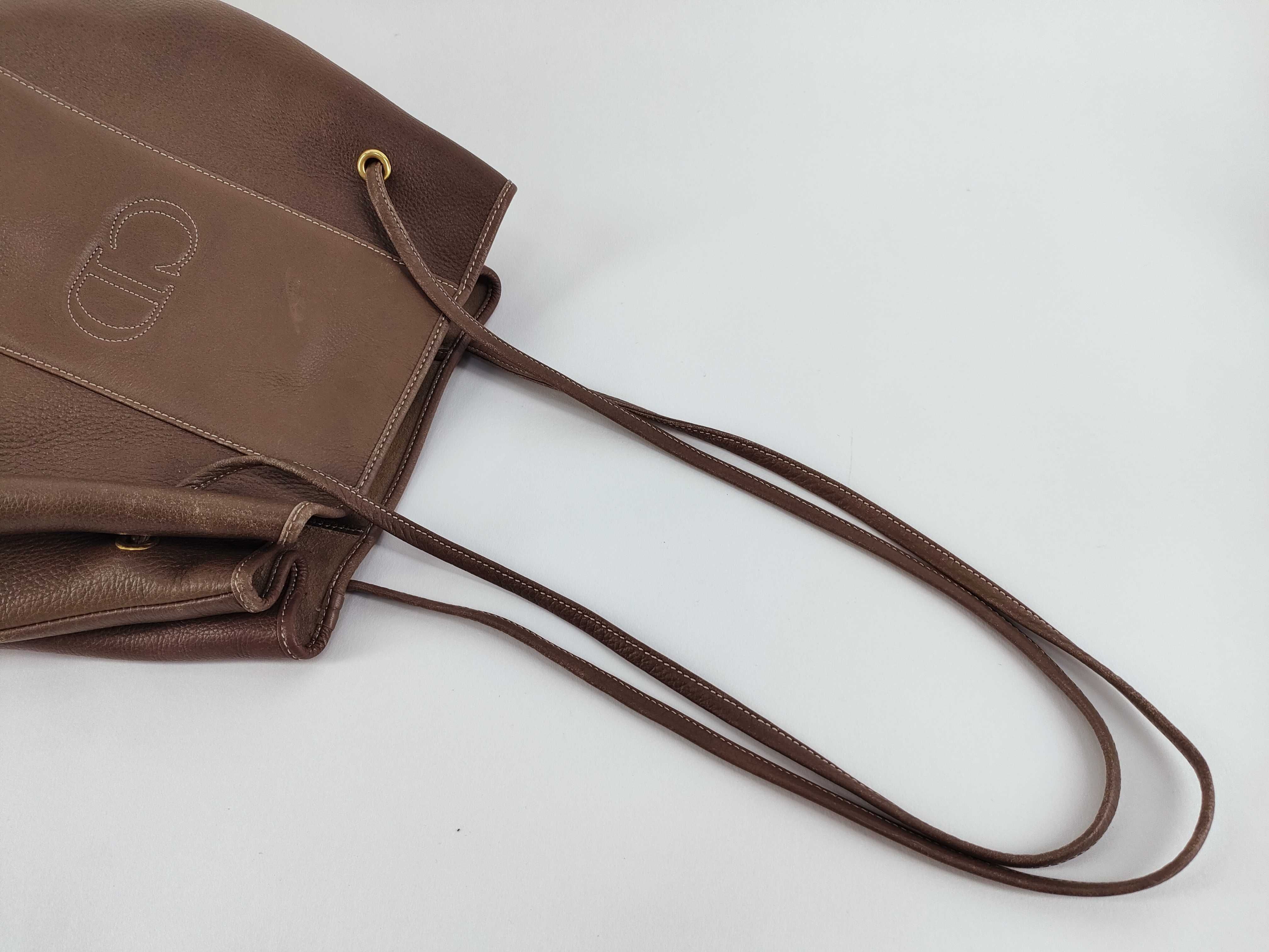 CD Logo Drawstring Shoulder Tote Bag — view 3