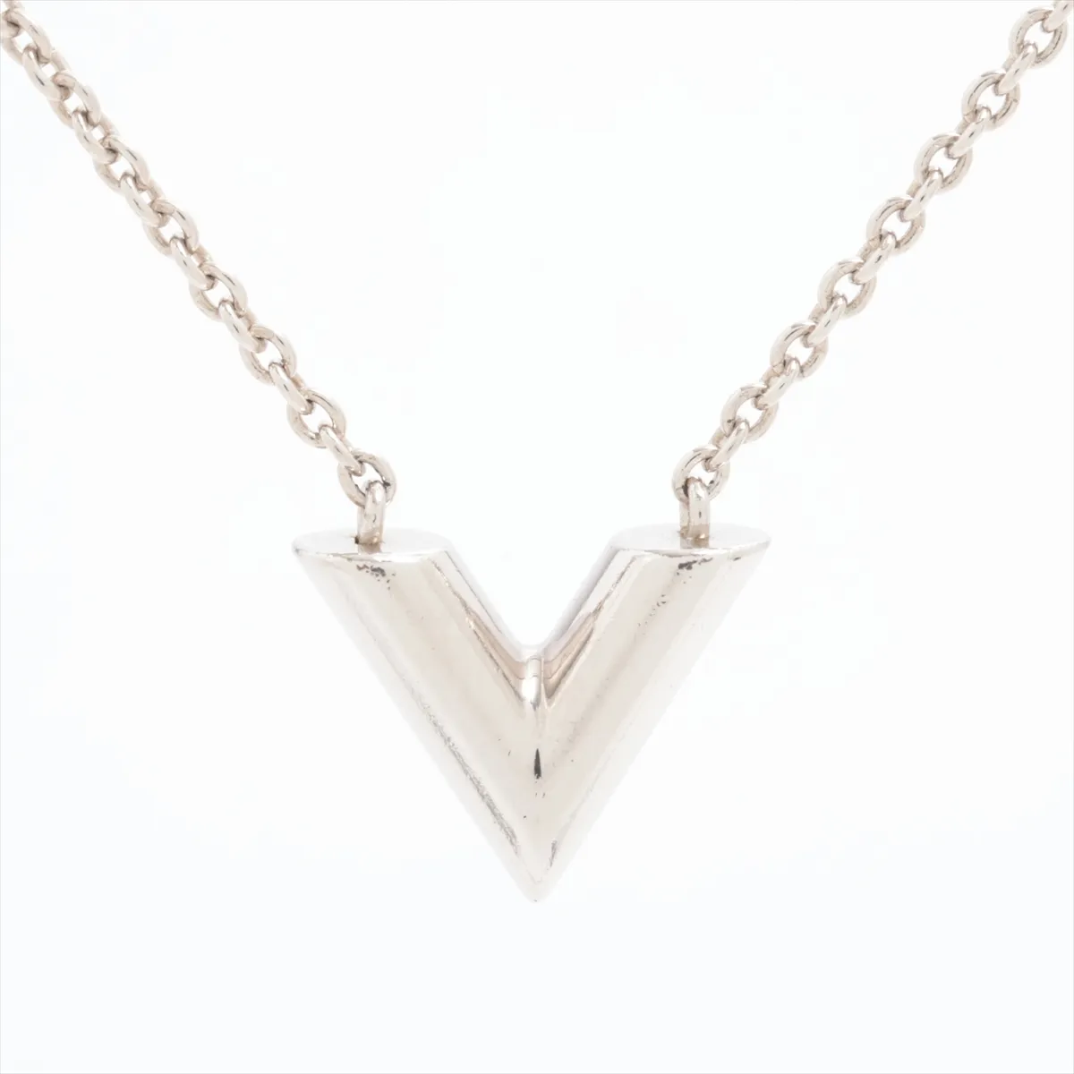 M63197 Essential V Necklace LE5203, GP Silver, with — view 2