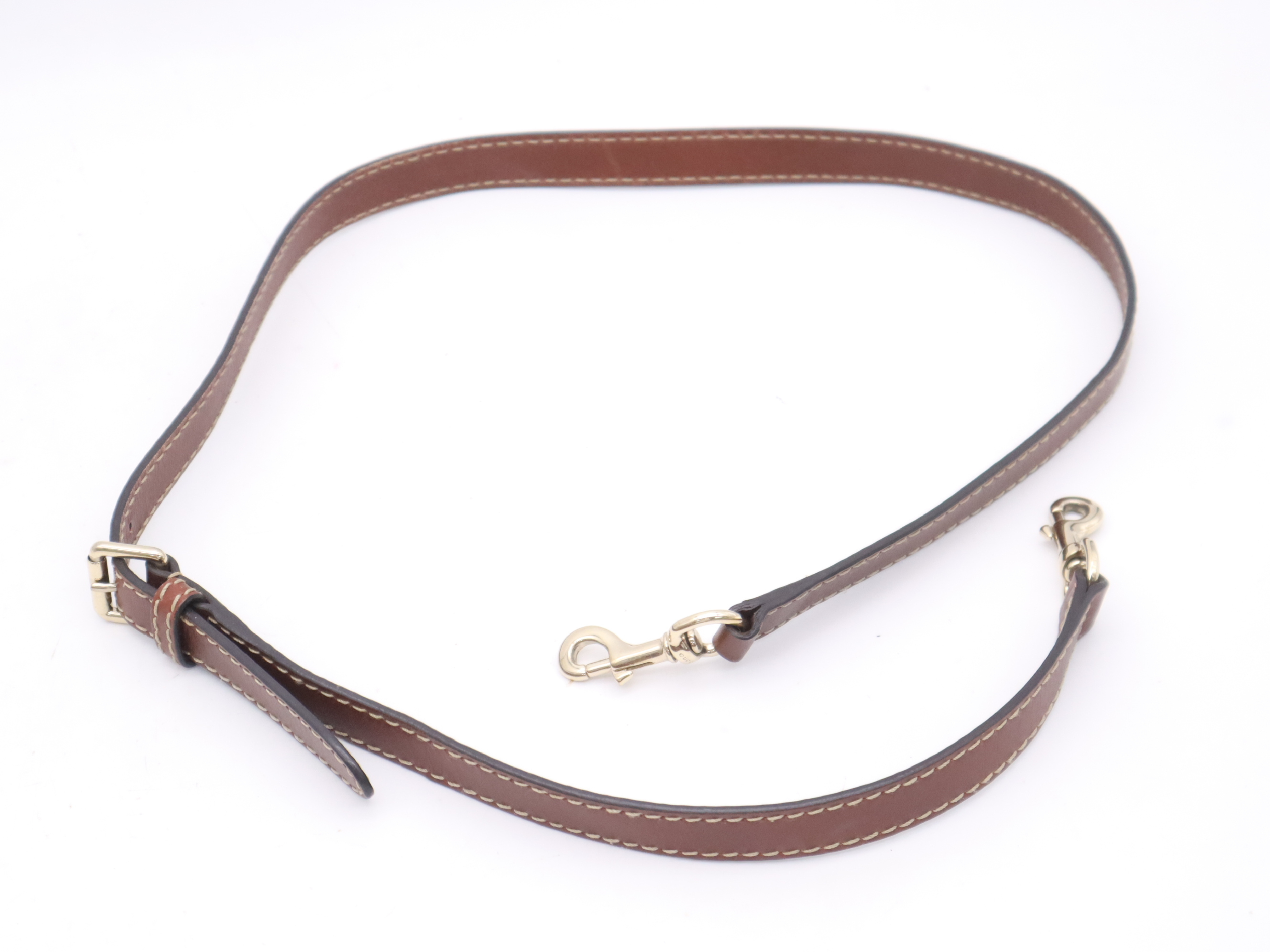 247902 Canvas x Leather Small Diamante Sukey 2-Way Handbag Brown Gold Hardware with Shoulder Strap and Charm — view 15