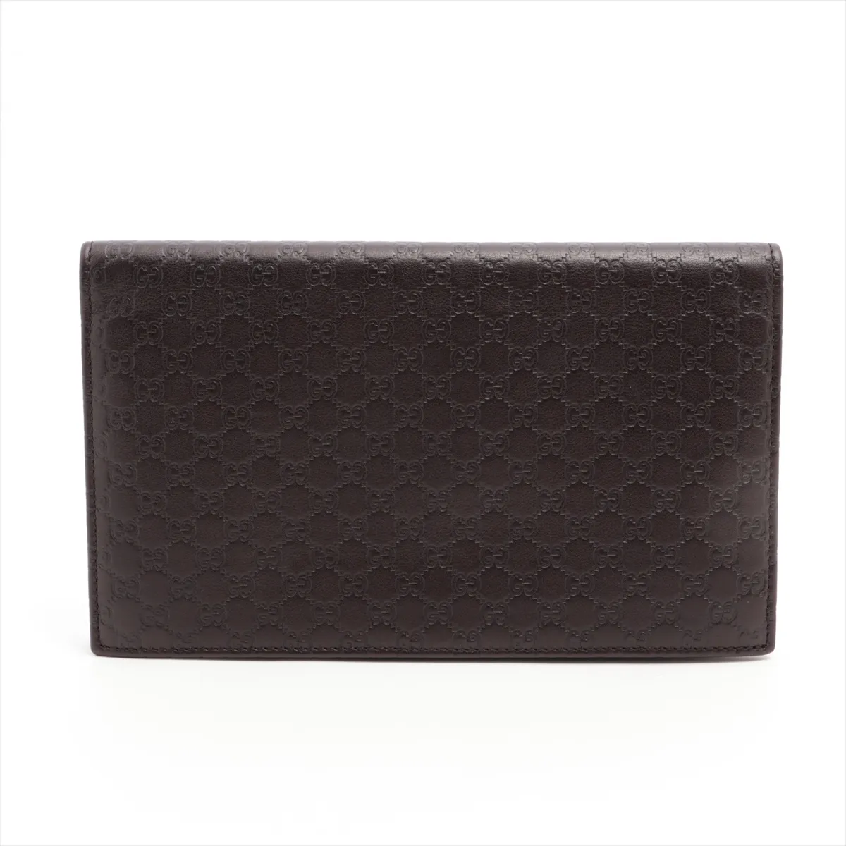 Microguccissima 322210 Leather Long Wallet Brown — view 2
