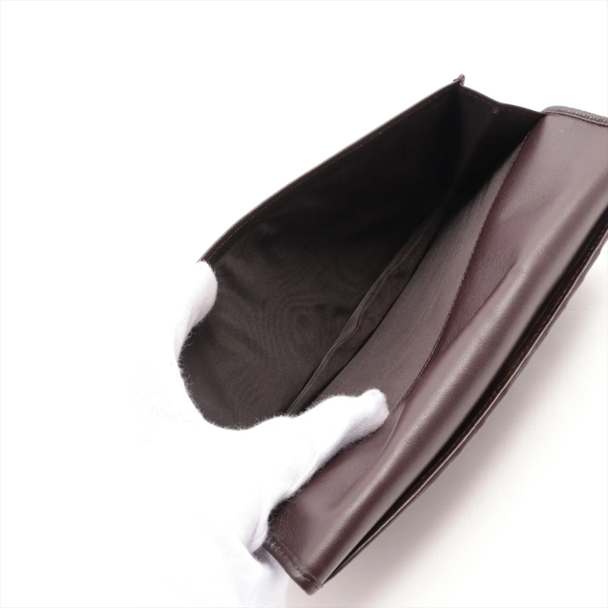 Microguccissima 322210 Leather Long Wallet Brown — view 5