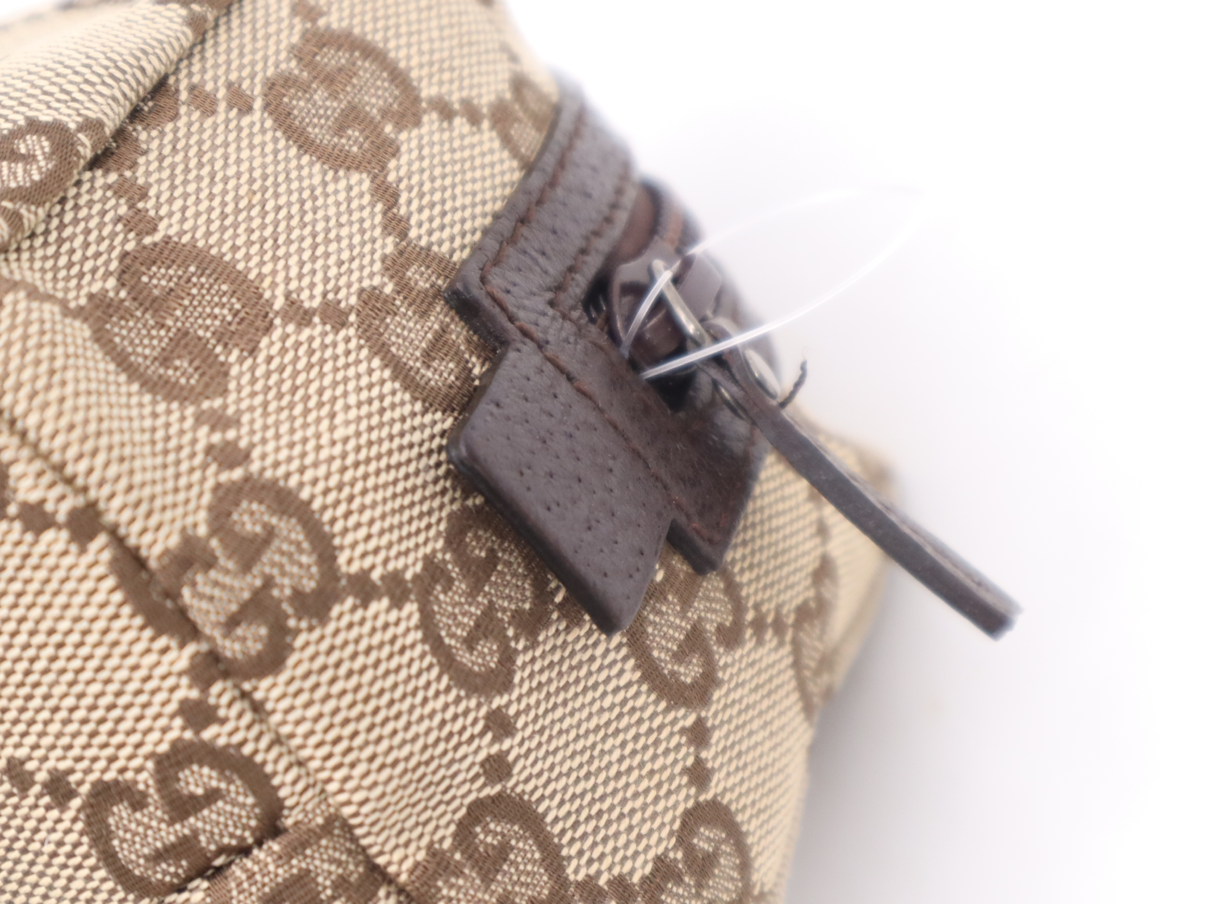 29595 GG Canvas Cosmetic Pouch Beige Brown Pouch — view 6