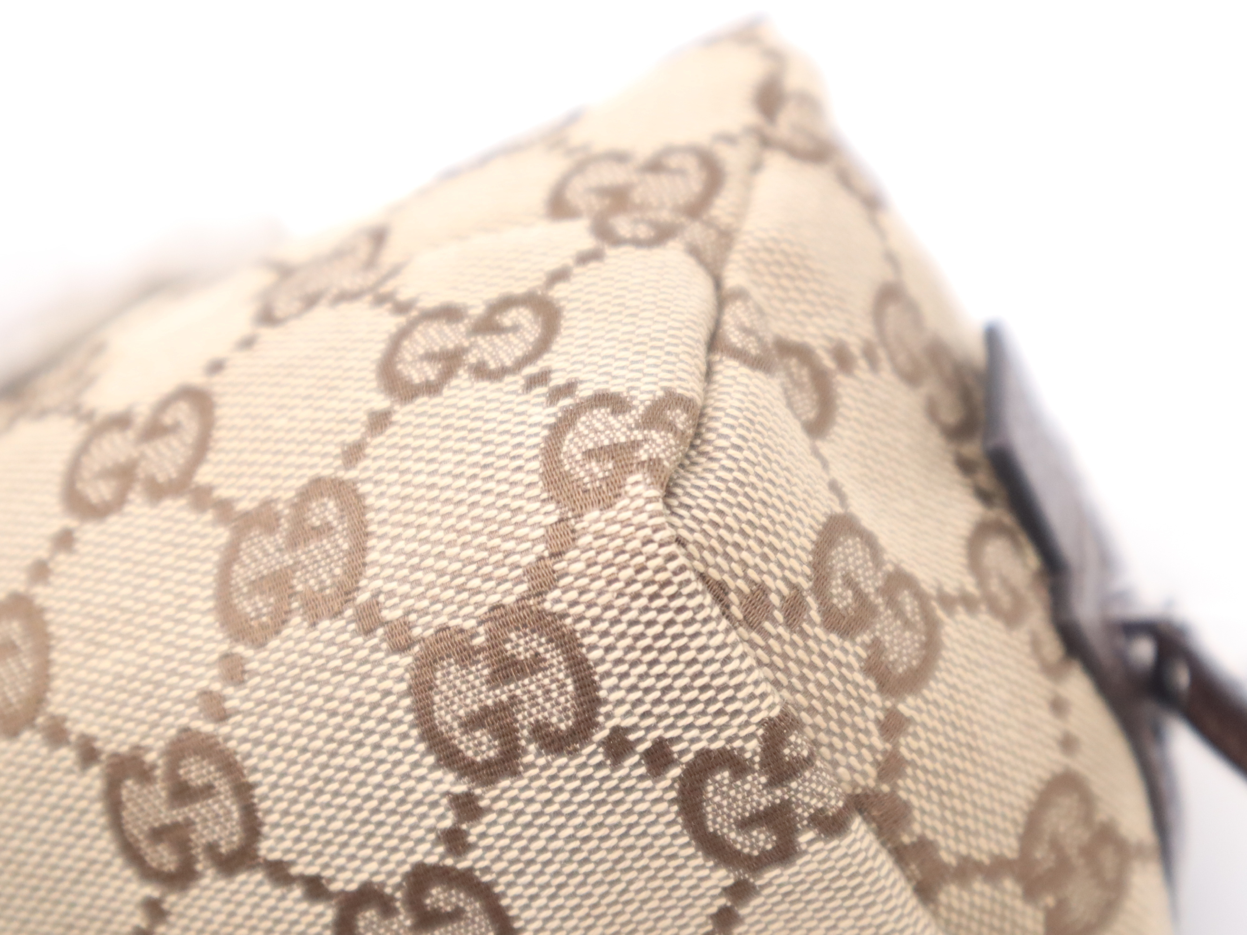 29595 GG Canvas Cosmetic Pouch Beige Brown Pouch — view 8