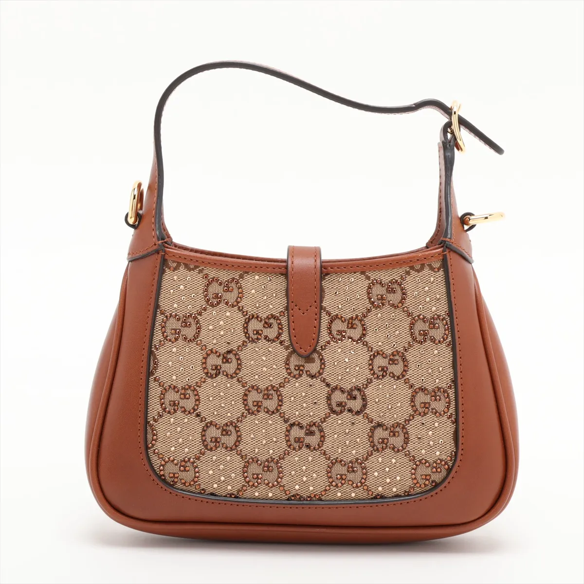 GG Canvas Jackie 1961 Canvas x Leather 2-Way Handbag Beige x Brown — view 2