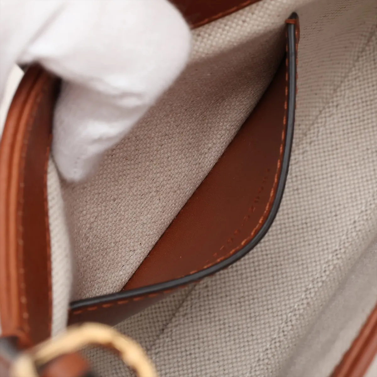 GG Canvas Jackie 1961 Canvas x Leather 2-Way Handbag Beige x Brown — view 9