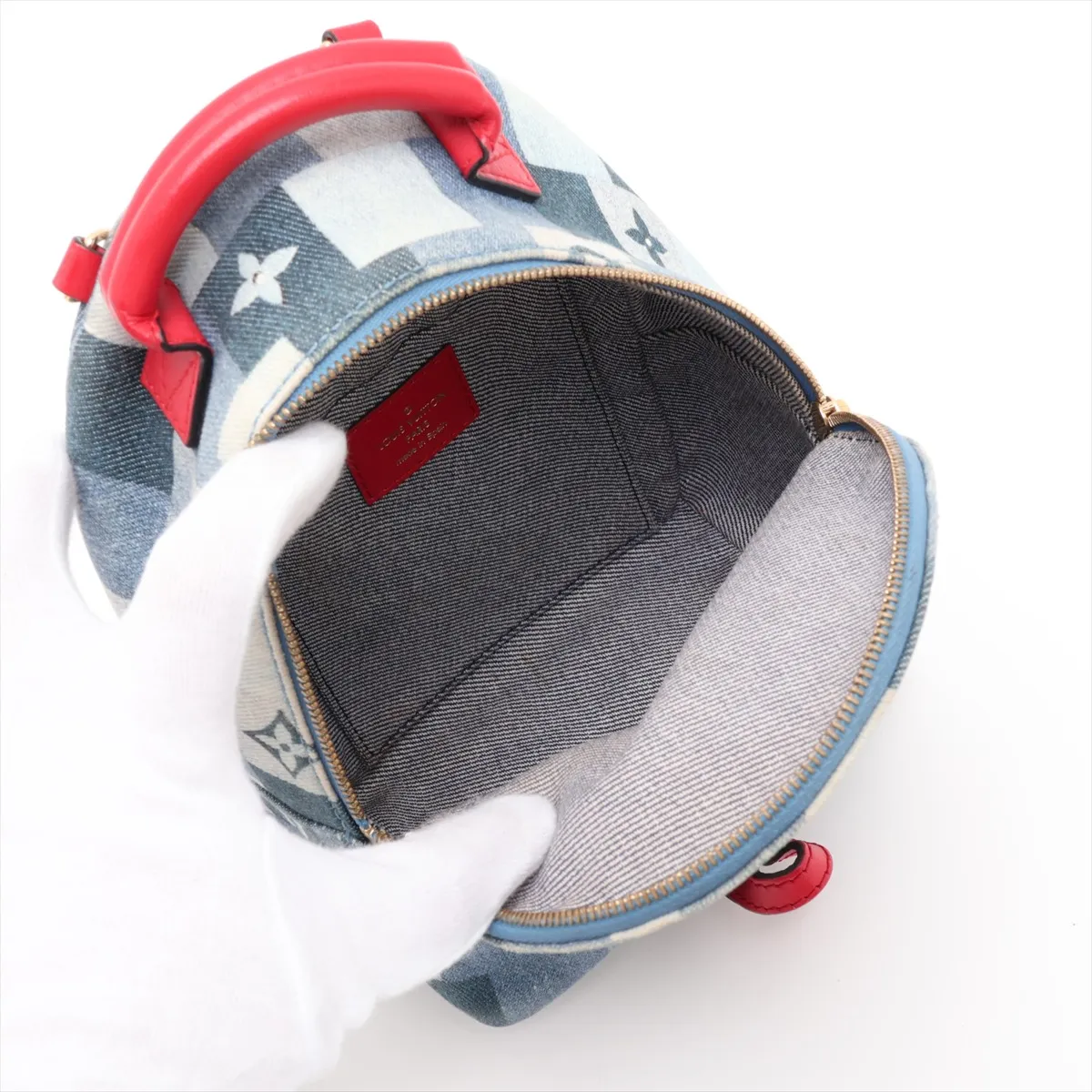 Monogram Denim Palm Springs Mini M45043 CA0220 Blue — view 7