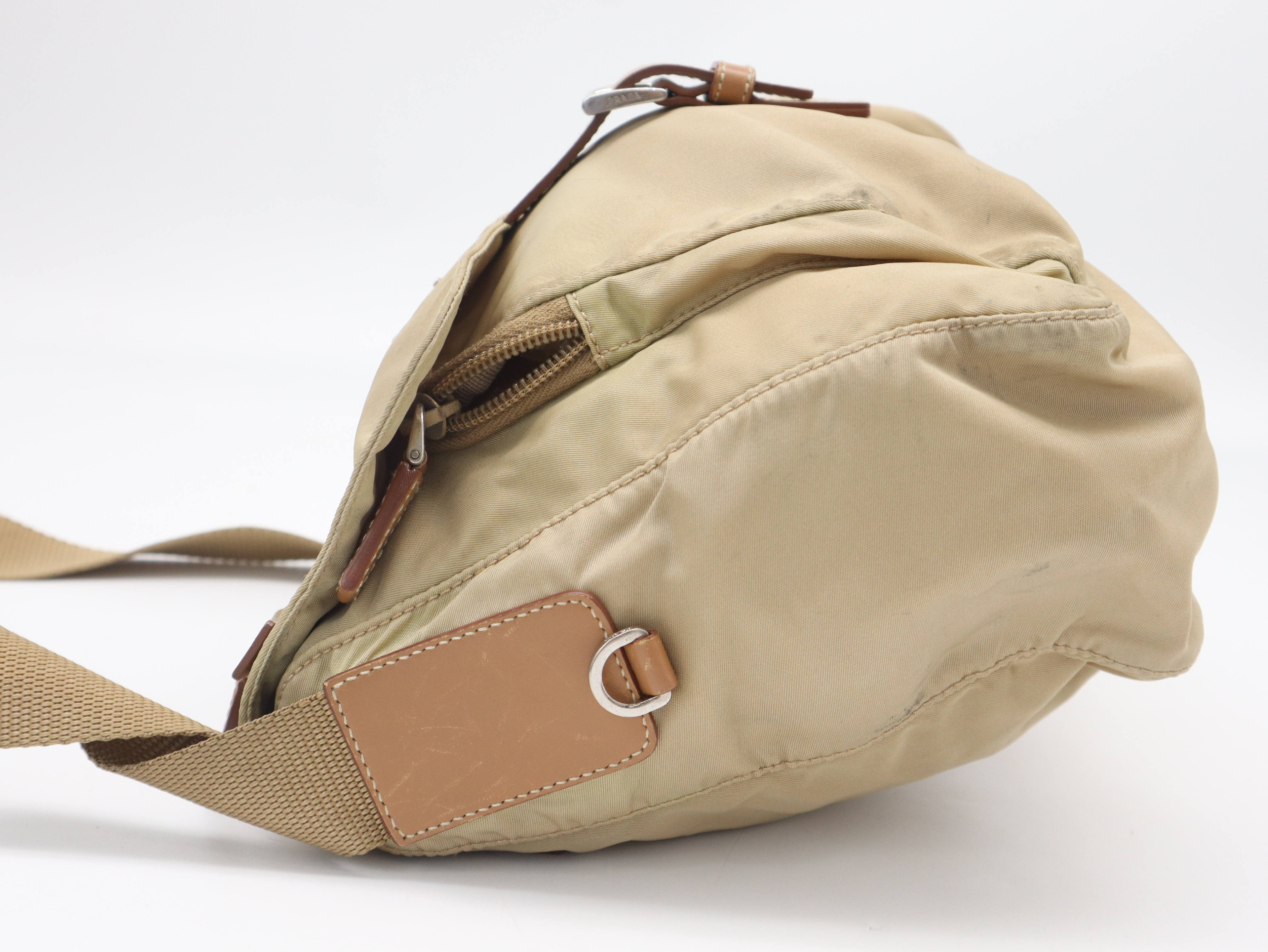 BT8994 Nylon Beige Shoulder Bag — view 3