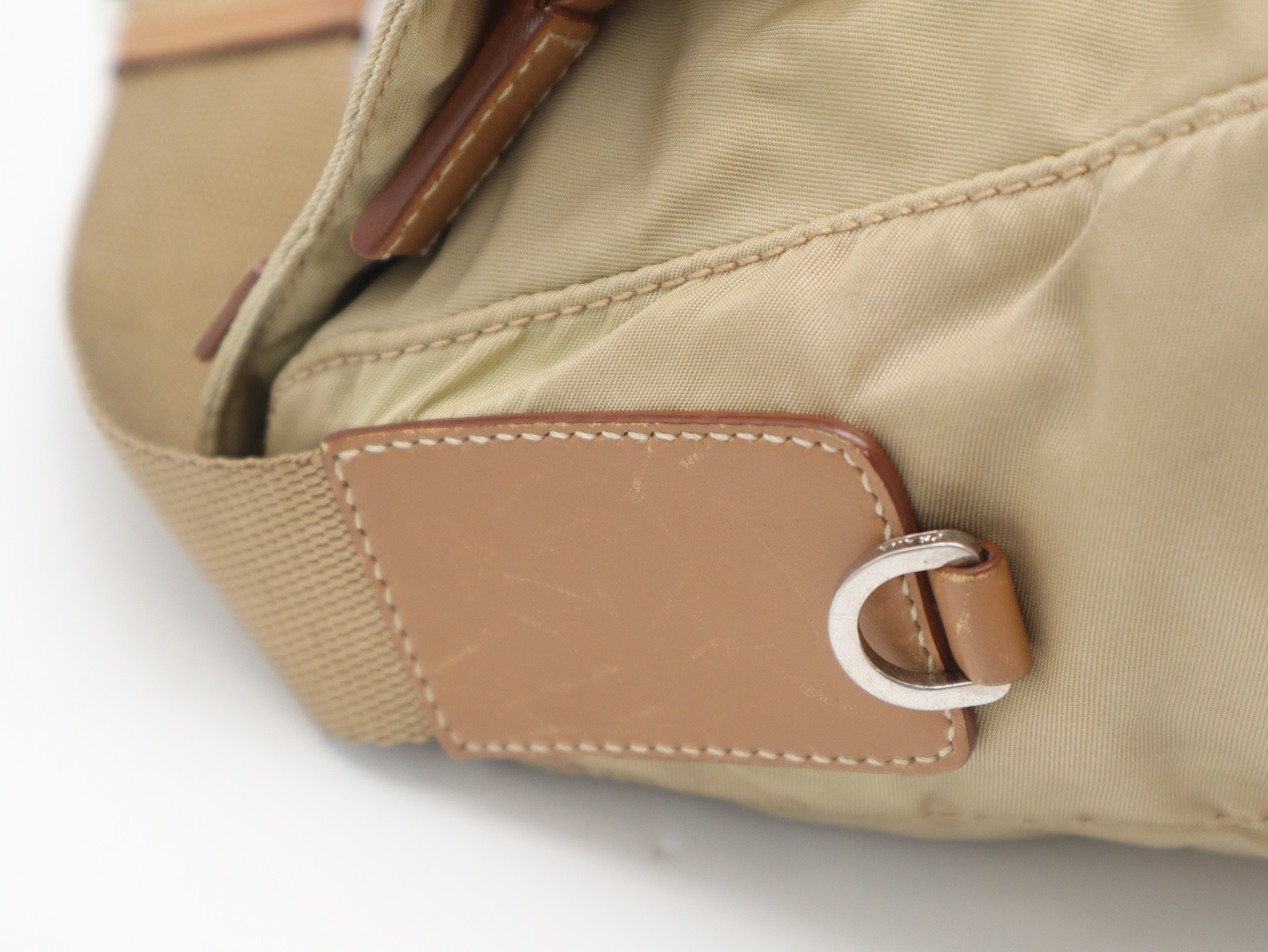 BT8994 Nylon Beige Shoulder Bag — view 8