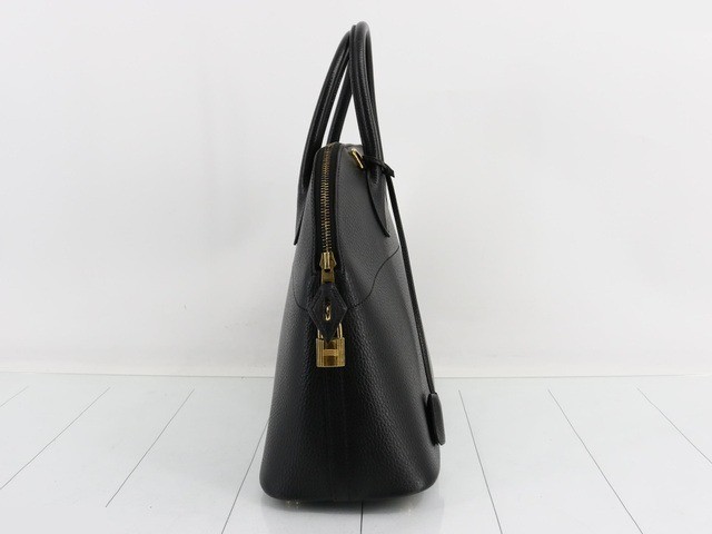 Bolide bag, B stamp, black, Veau Swift leather, 2-way handle, gold hardware. — view 5