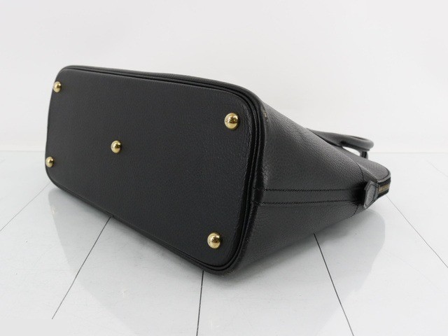 Bolide bag, B stamp, black, Veau Swift leather, 2-way handle, gold hardware. — view 7