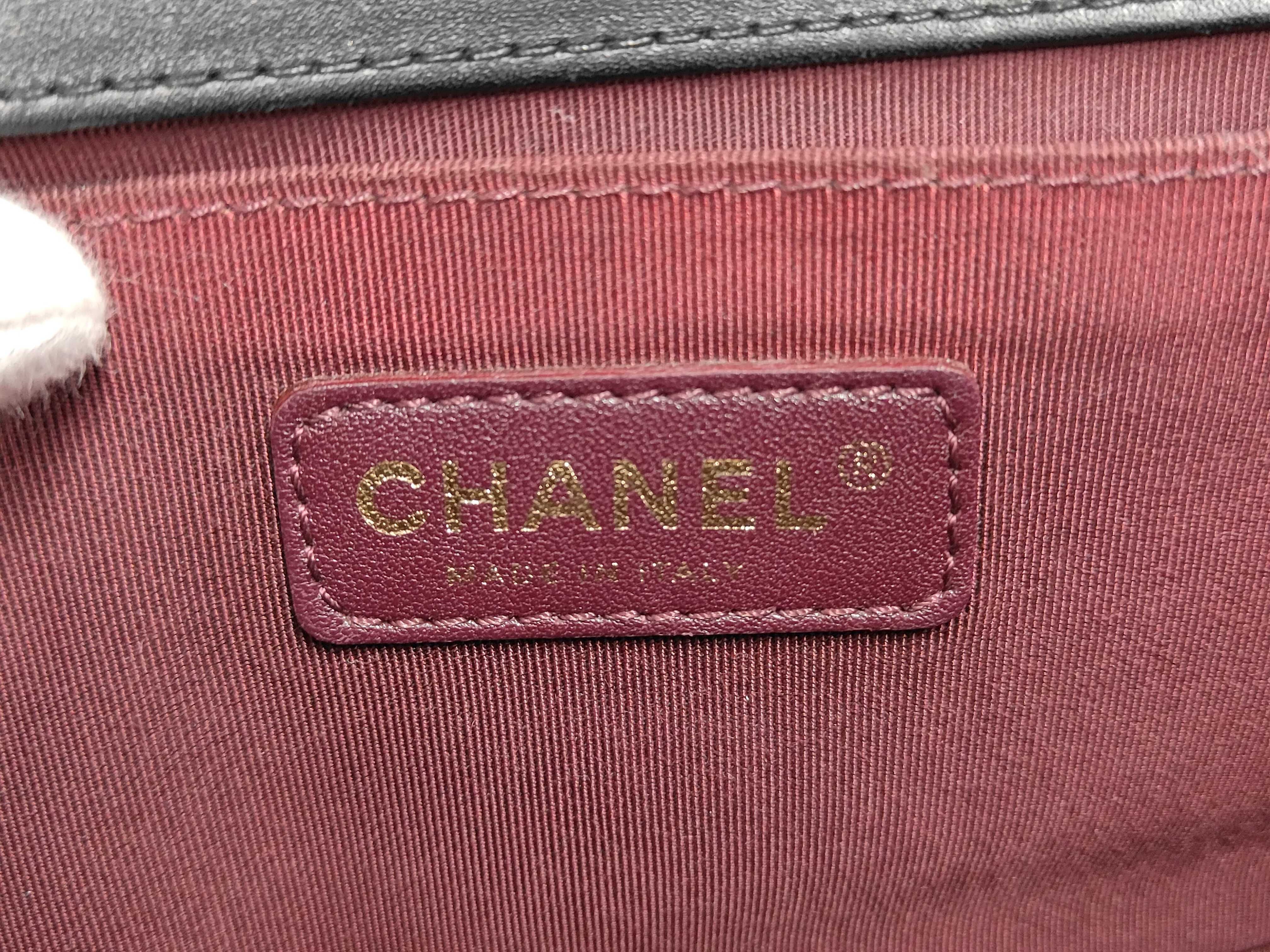 Boy Chanel Chevron V-stitch Chain Shoulder Bag, with seal and card, serial number in the 22s range. — view 13