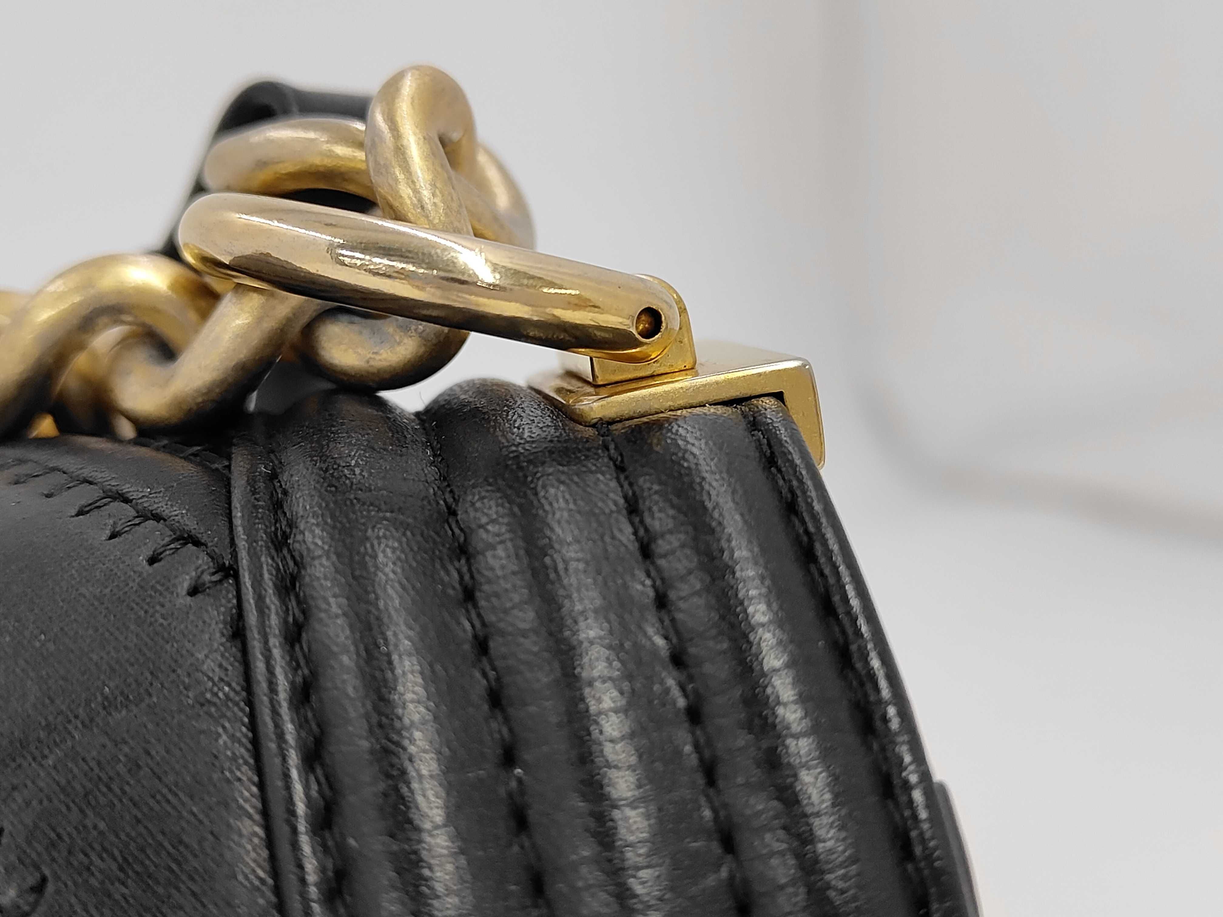 Boy Chanel Chevron V-stitch Chain Shoulder Bag, with seal and card, serial number in the 22s range. — view 3