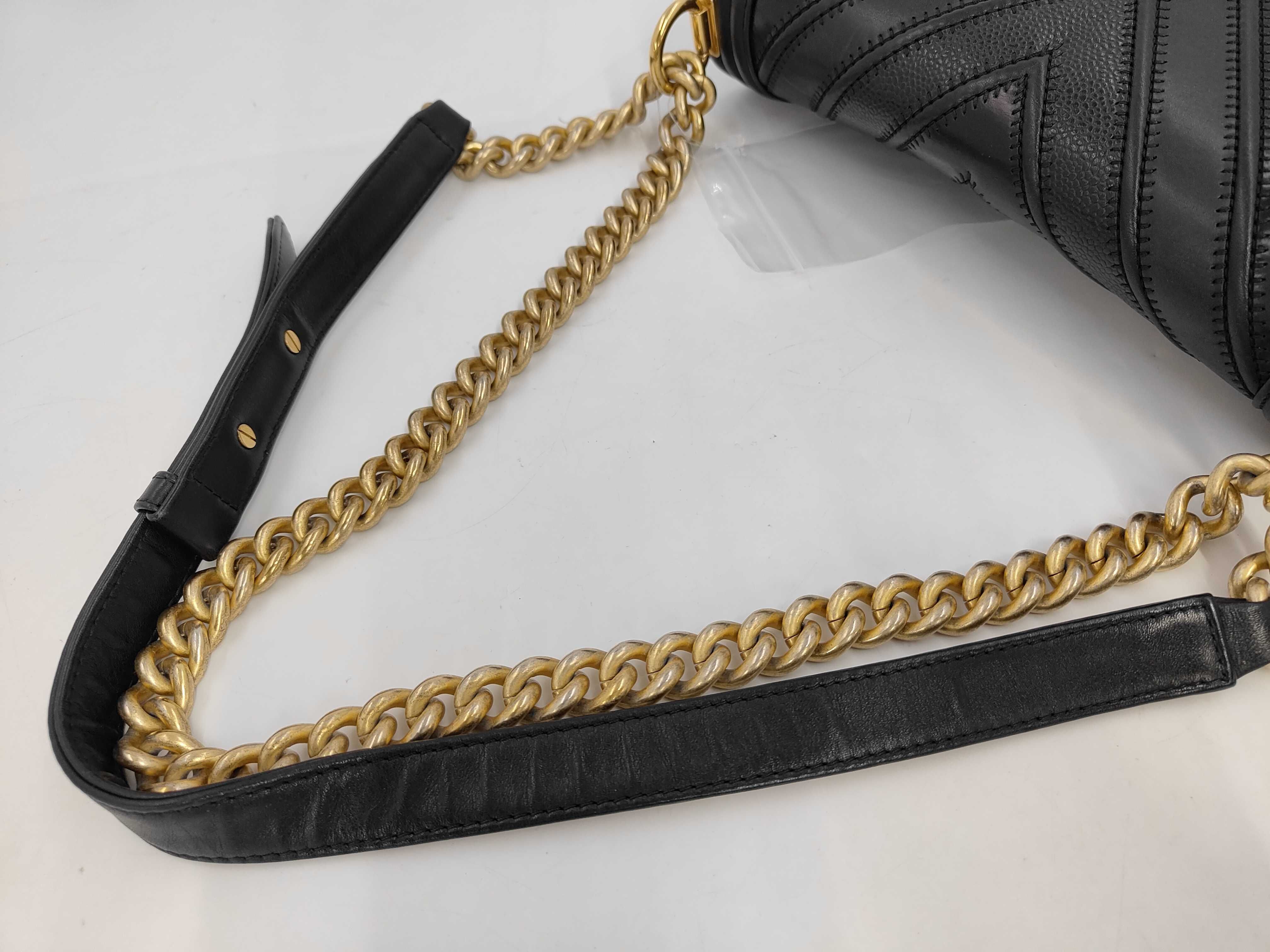 Boy Chanel Chevron V-stitch Chain Shoulder Bag, with seal and card, serial number in the 22s range. — view 5