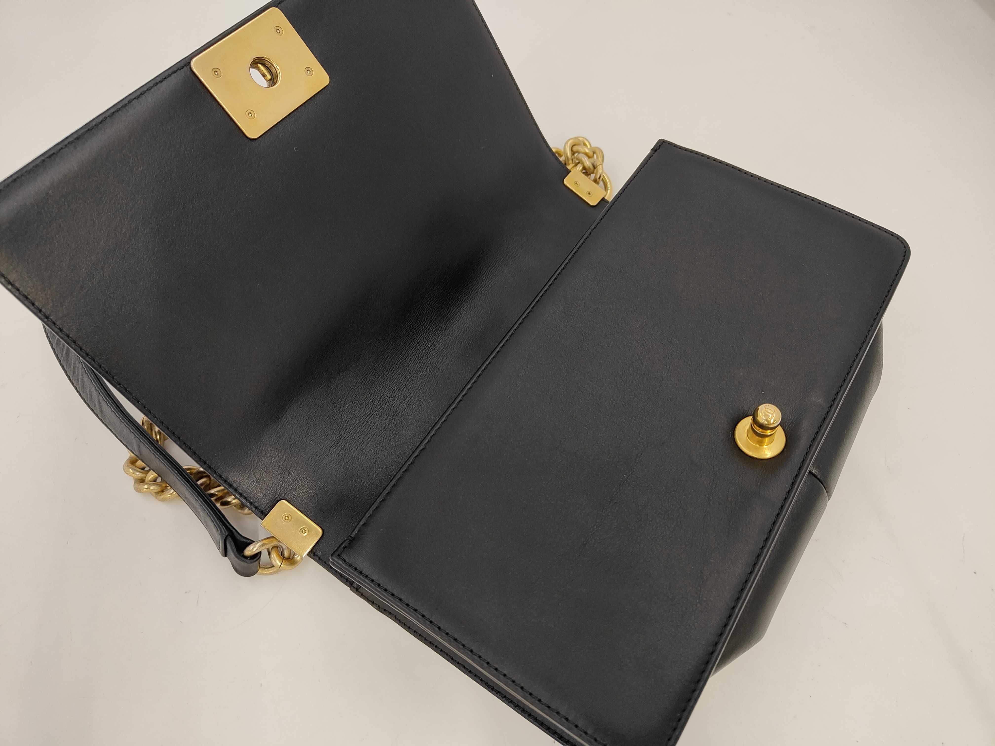 Boy Chanel Chevron V-stitch Chain Shoulder Bag, with seal and card, serial number in the 22s range. — view 9
