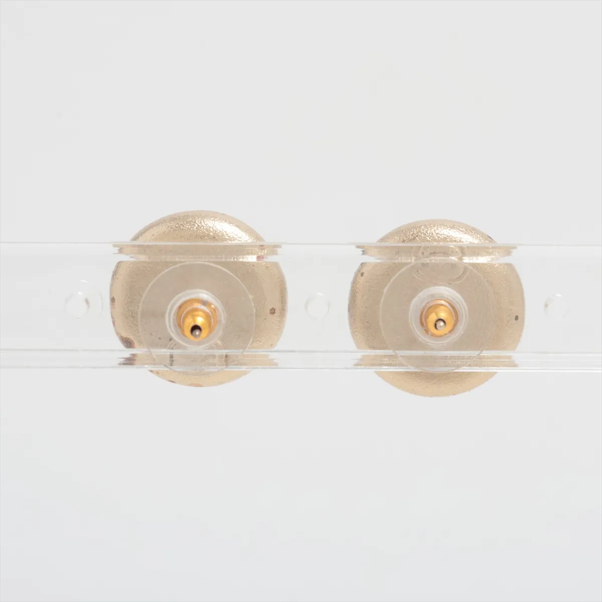 Cocomark 18A Earrings (for both ears) GP x Rhinestone Black x Gold Thread — view 2