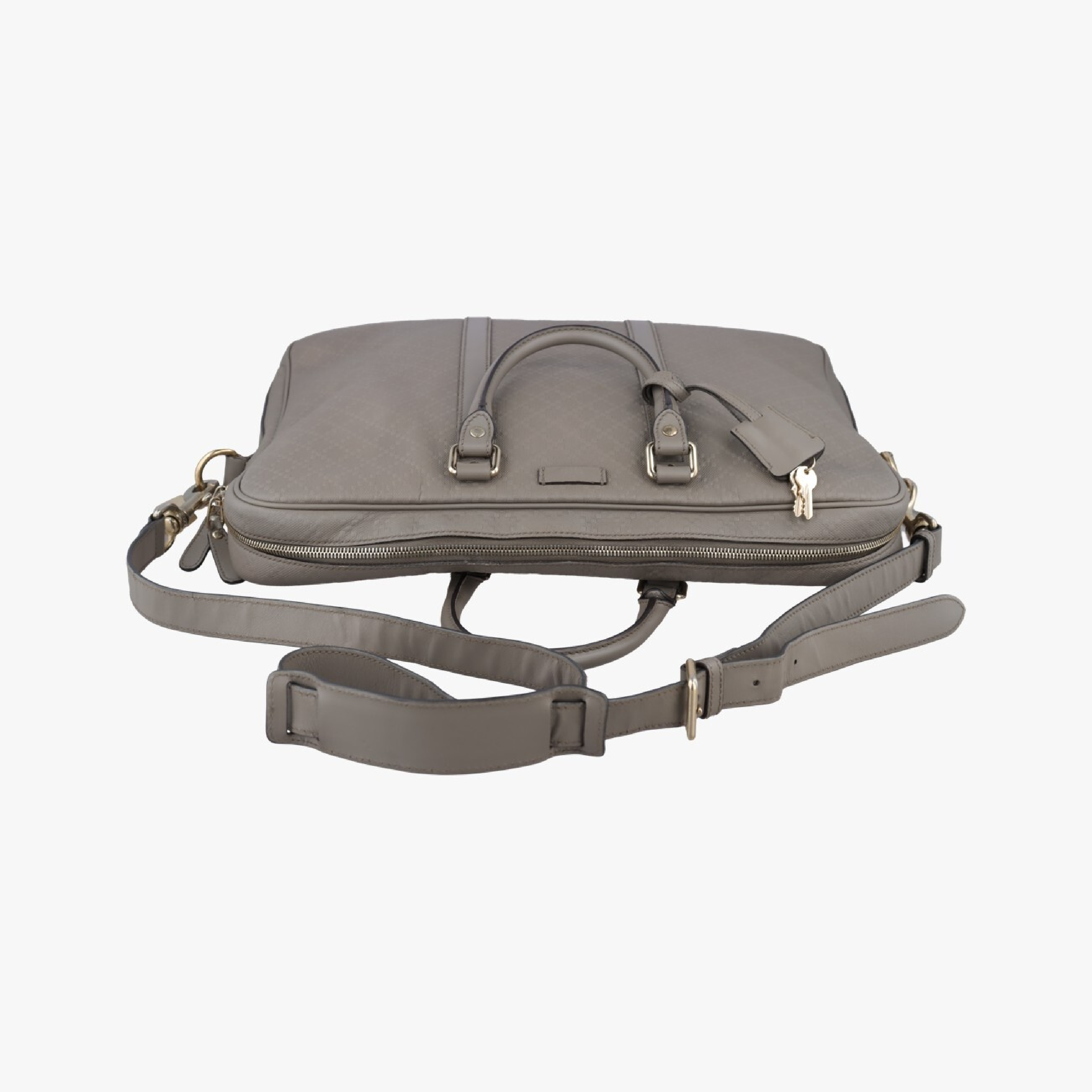 Diamante Grey Leather Shoulder Bag 208463 I017758813 — view 5