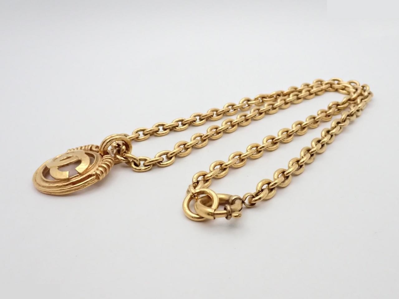 Vintage Classic (Precious Metal) Necklace with Coco Mark, Chain approx. 85cm — view 3
