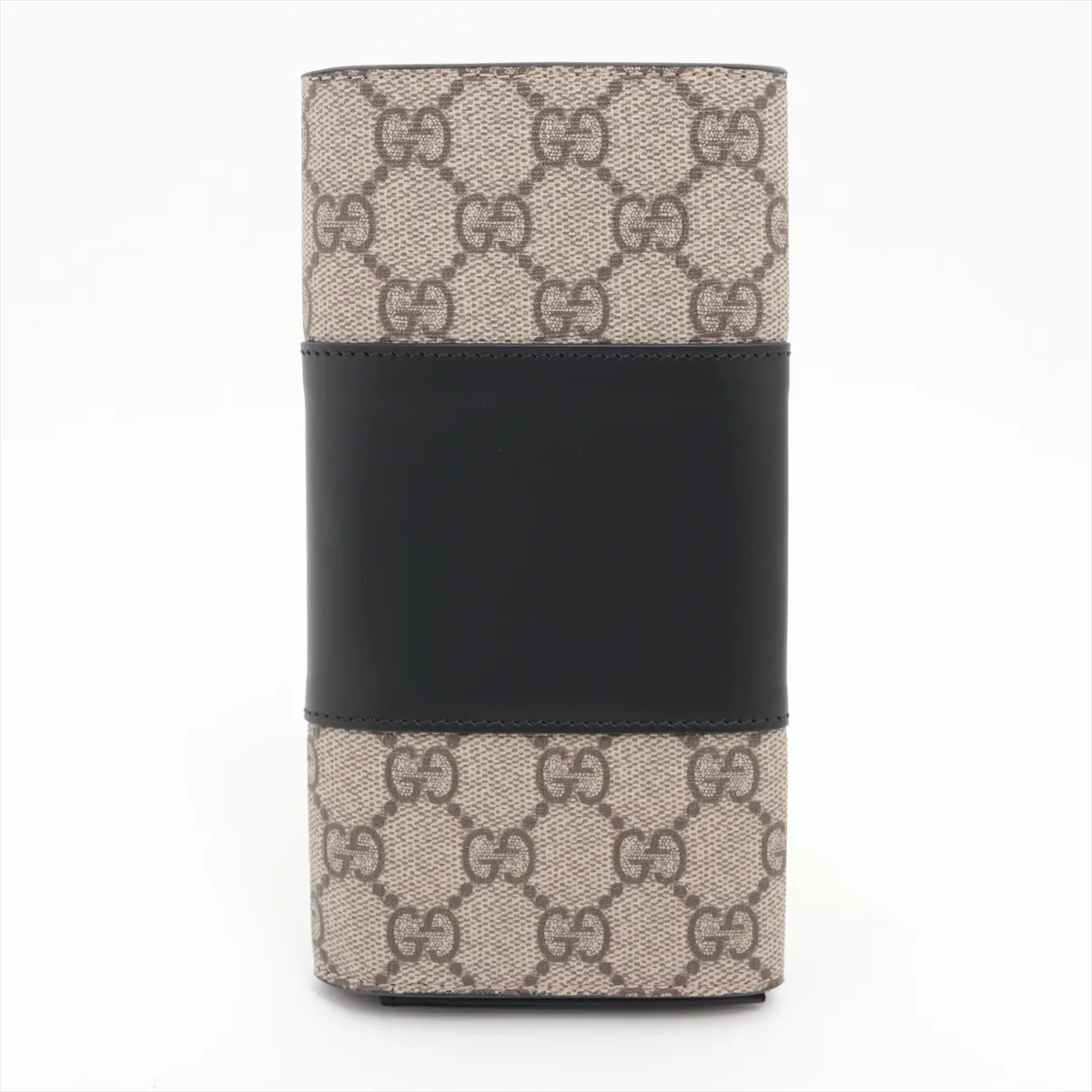 GG Supreme PVC x Leather Long Wallet, Brown x Black, 779878, with Ⓖ stamp. — view 2