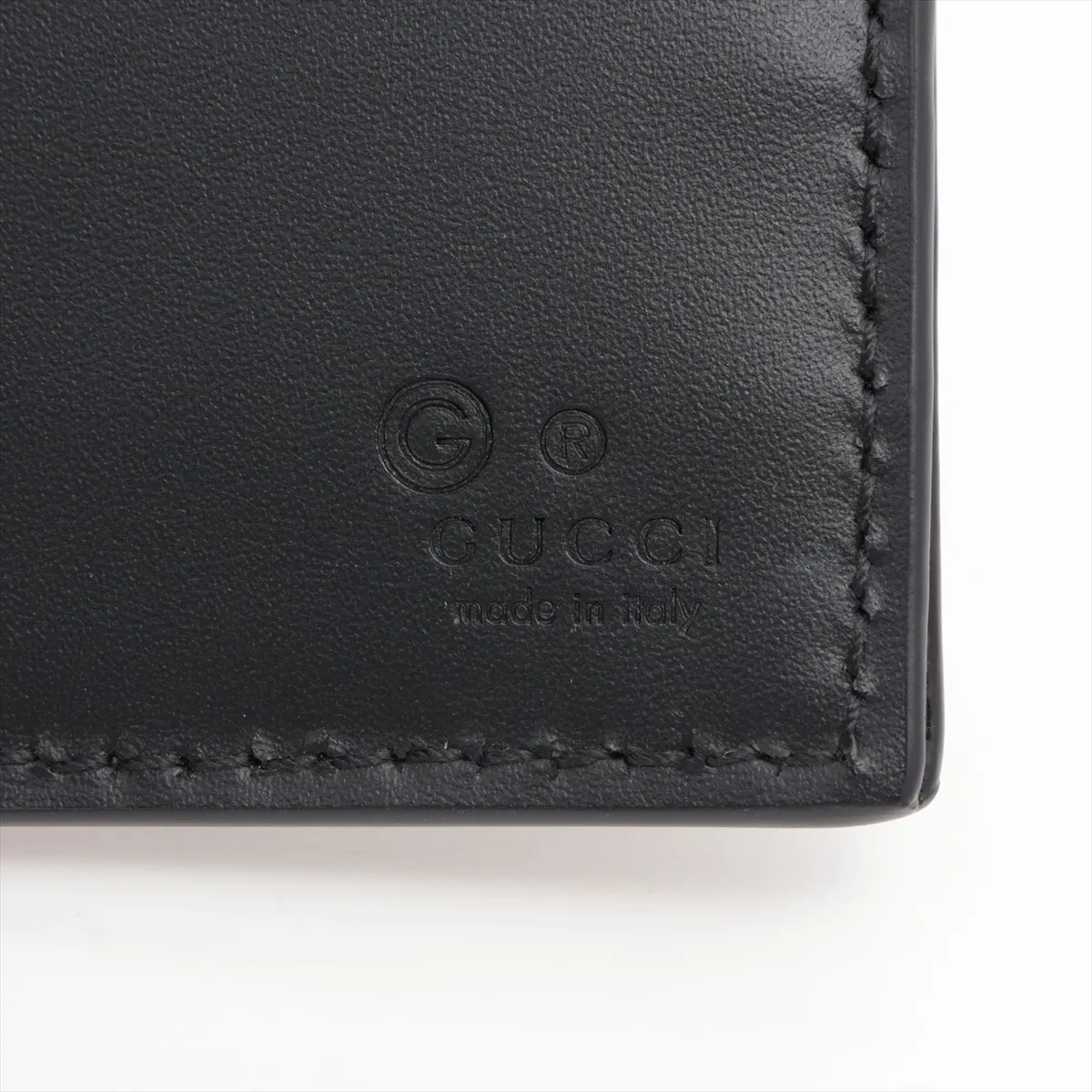 GG Supreme PVC x Leather Long Wallet, Brown x Black, 779878, with Ⓖ stamp. — view 7
